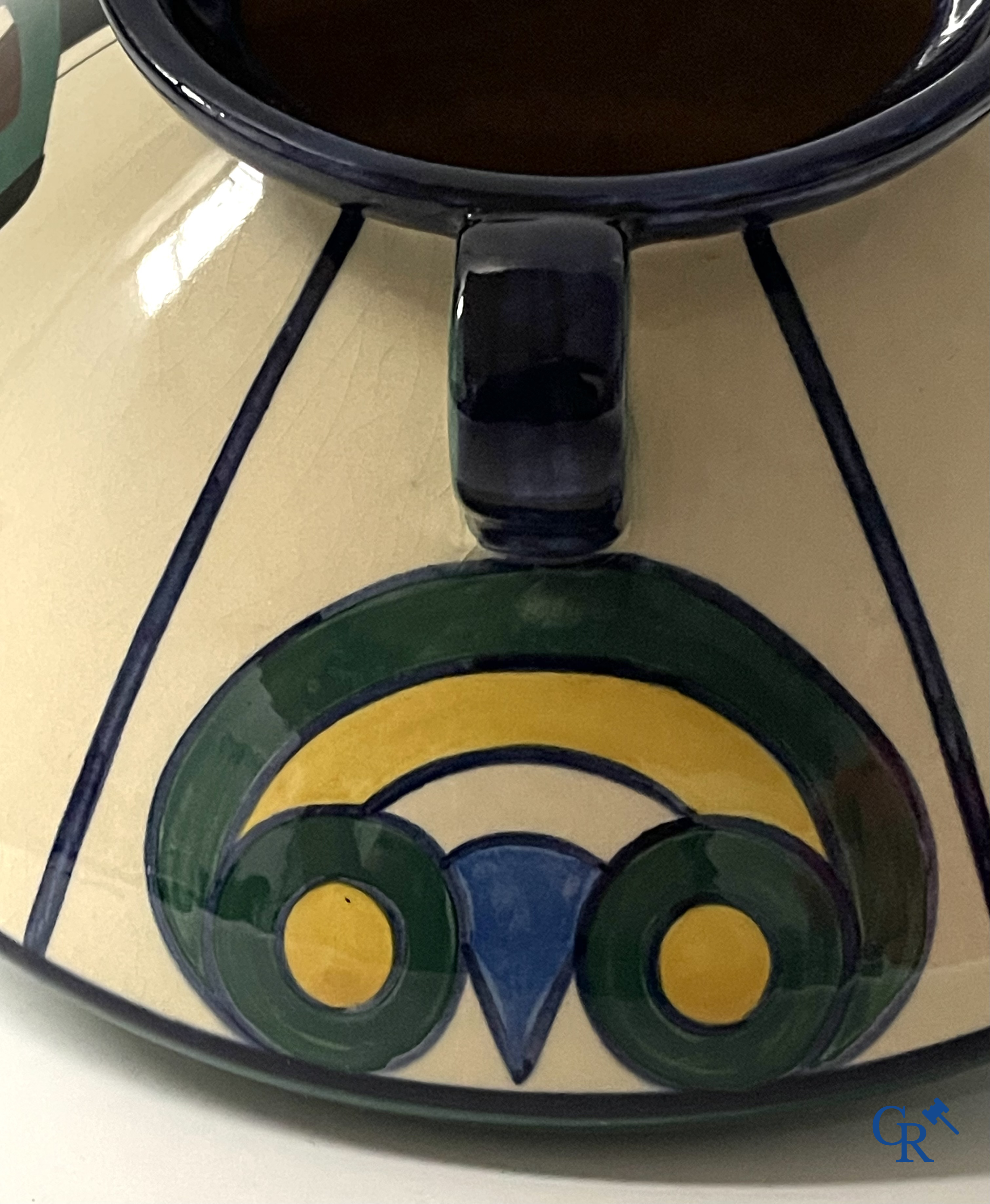 H.B. Quimper, Art Deco vase with Breton decor. Circa 1930.