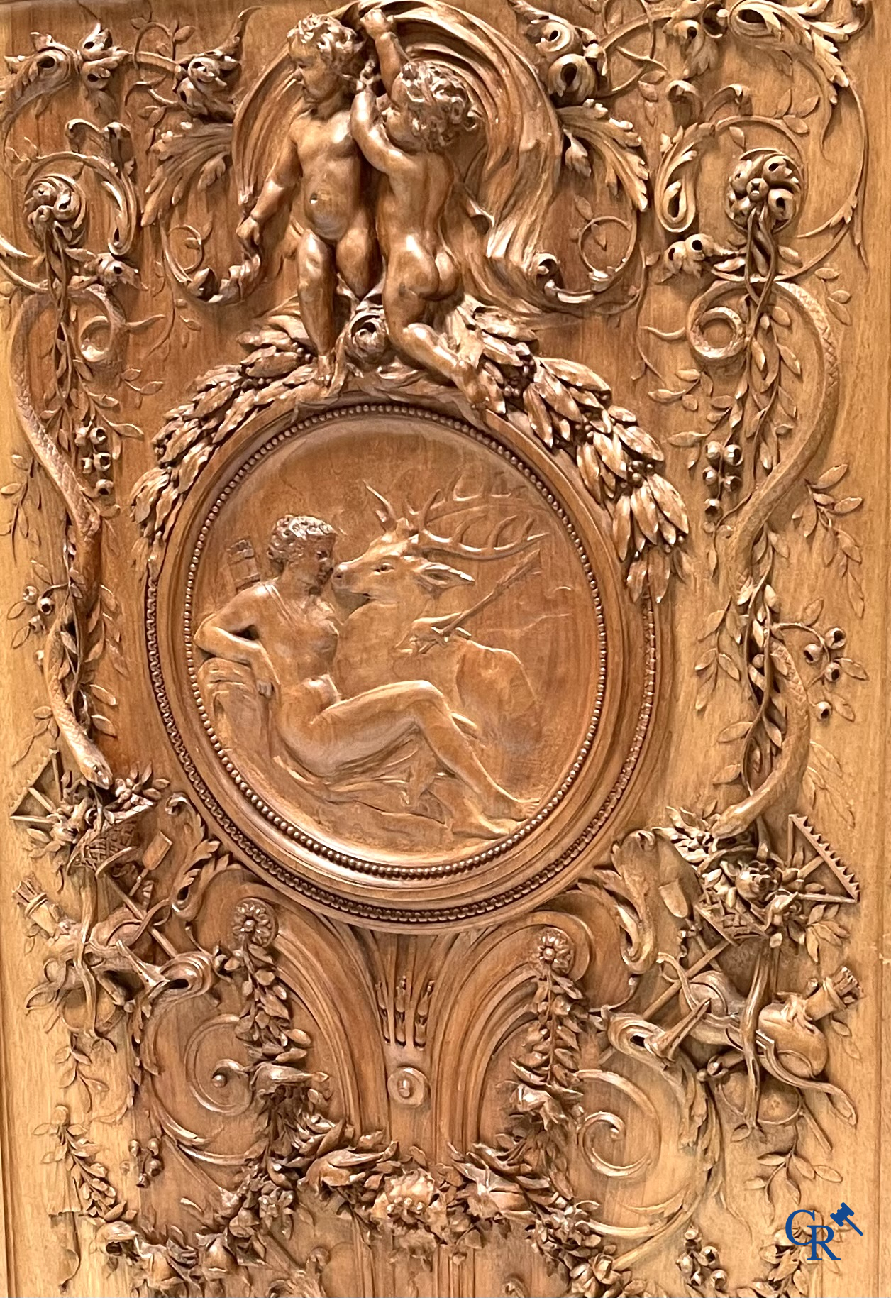 Cazanave Frères à Carcassonne. A rich and finely carved piece of furniture in LXVI style.