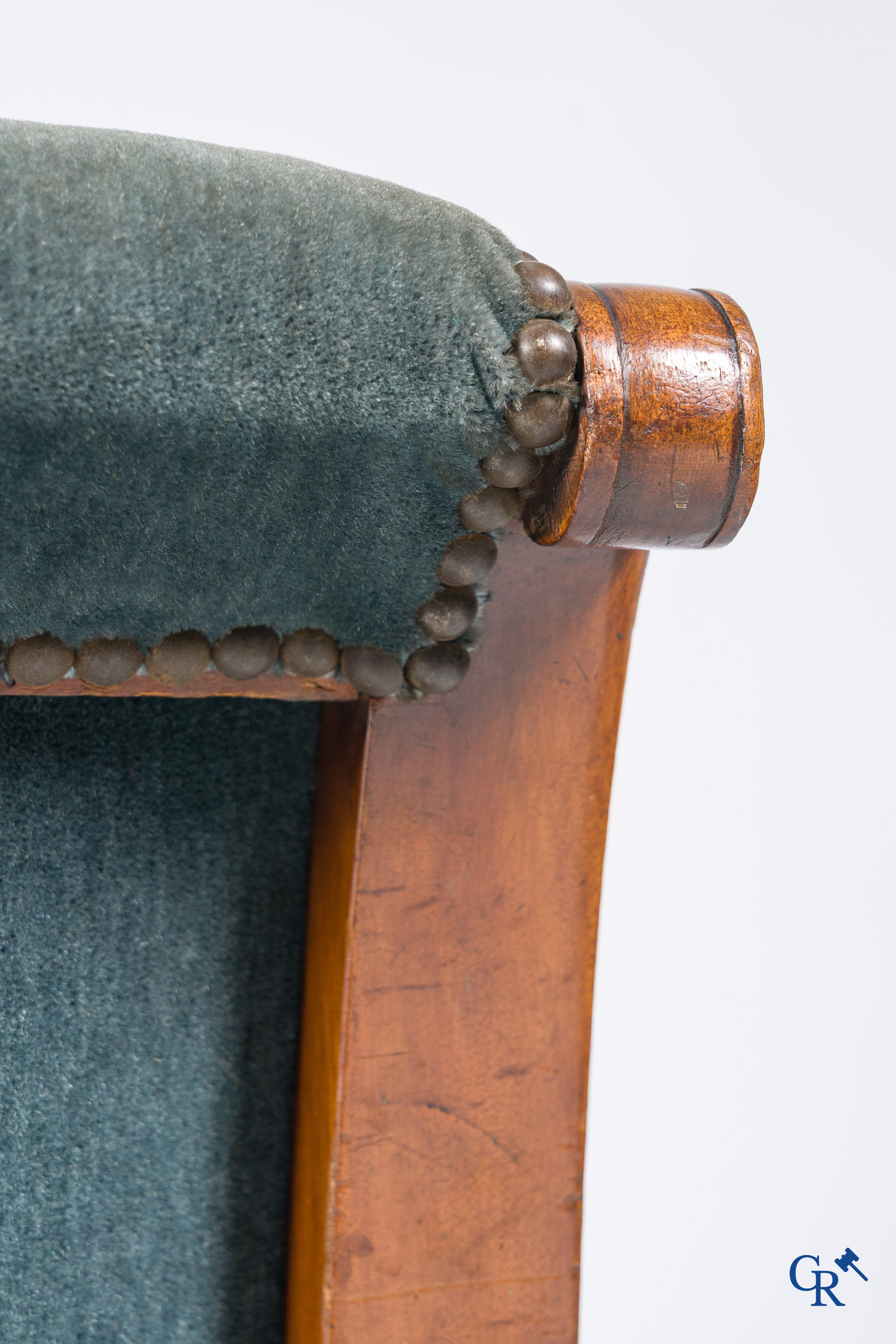Empire. An office chair in mahogany, Retour d'Egypt style. Empire period, circa 1815.