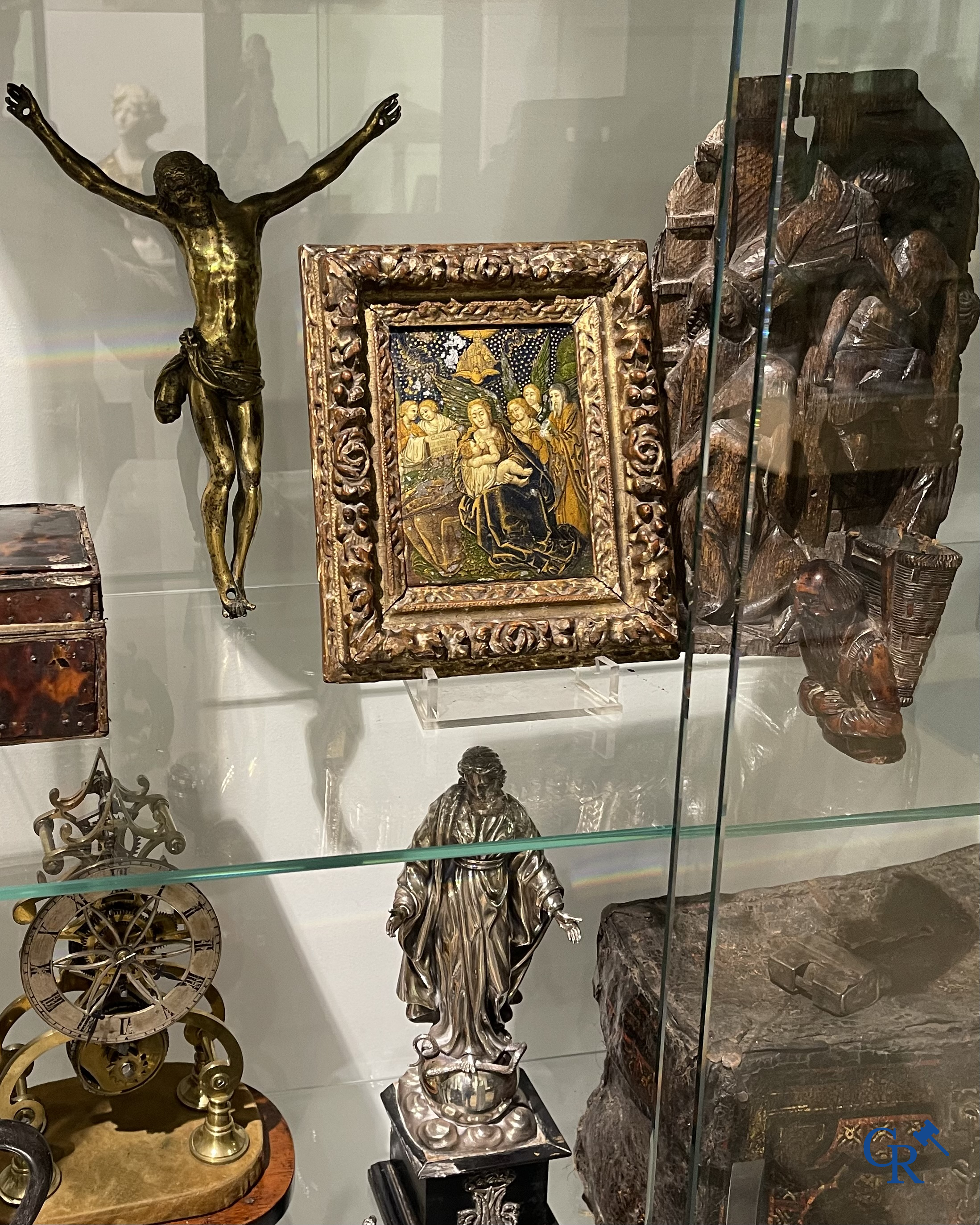 Representation of Christ in gilded bronze. 17th-18th century.