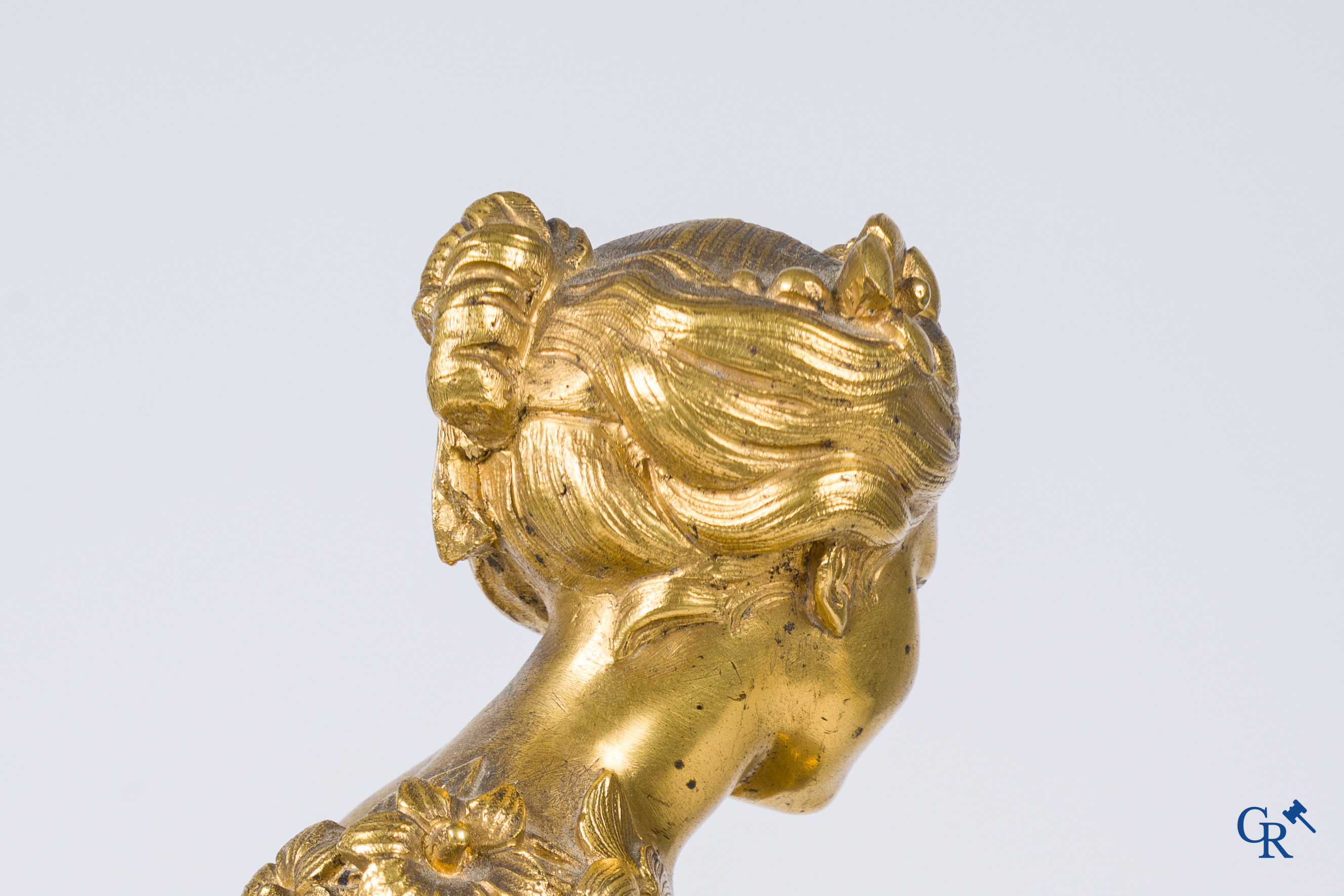 Victor Paillard. Pendule à Cercles Tournantes. Pendulum in green marble and gilded bronze. Circa 1860.