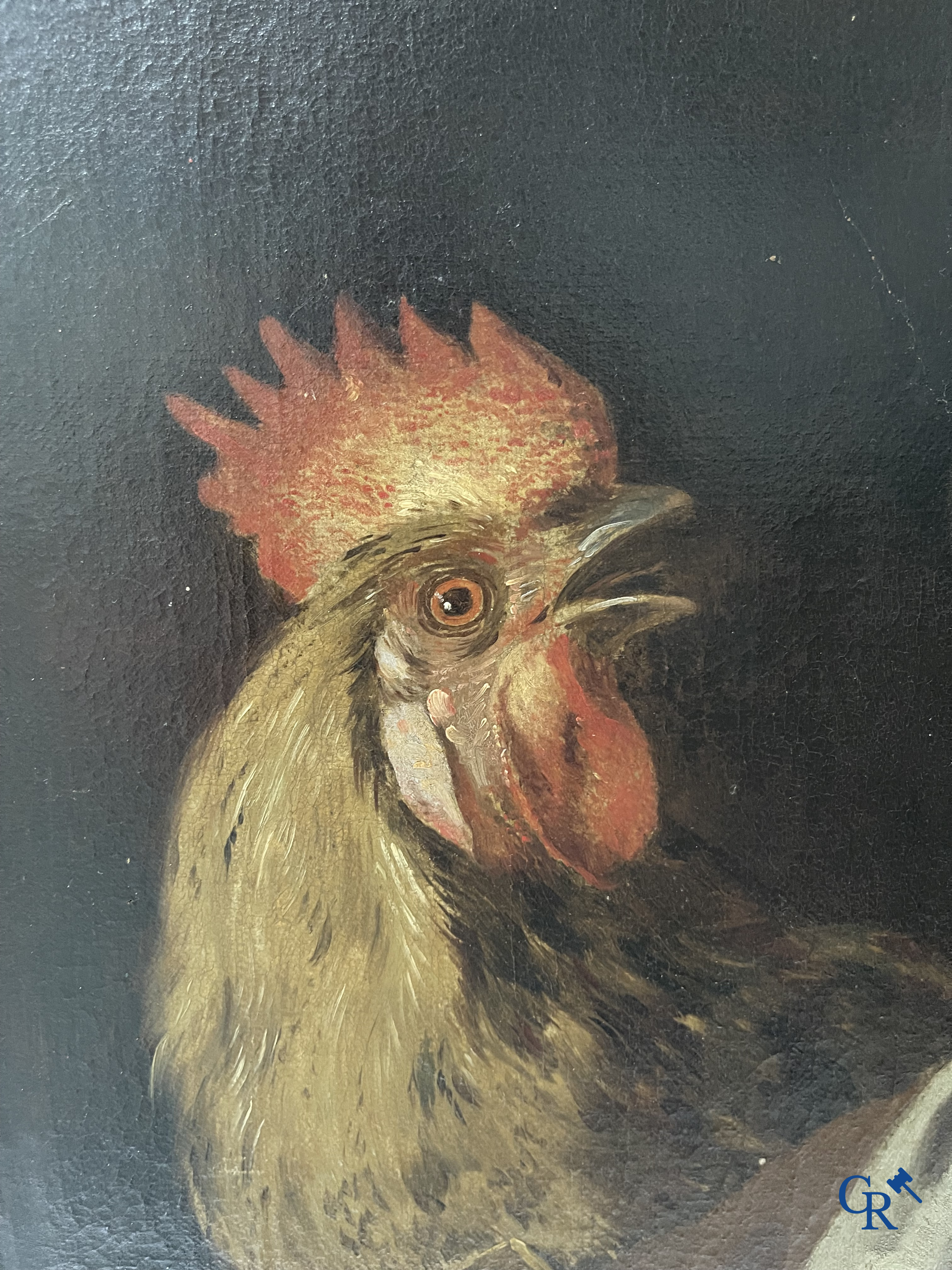 Pierre Joseph Verhaghen (1728-1811) Saint Peter with the cock. Oil on canvas. Signed P.J. Verhaghen fecit 1802.