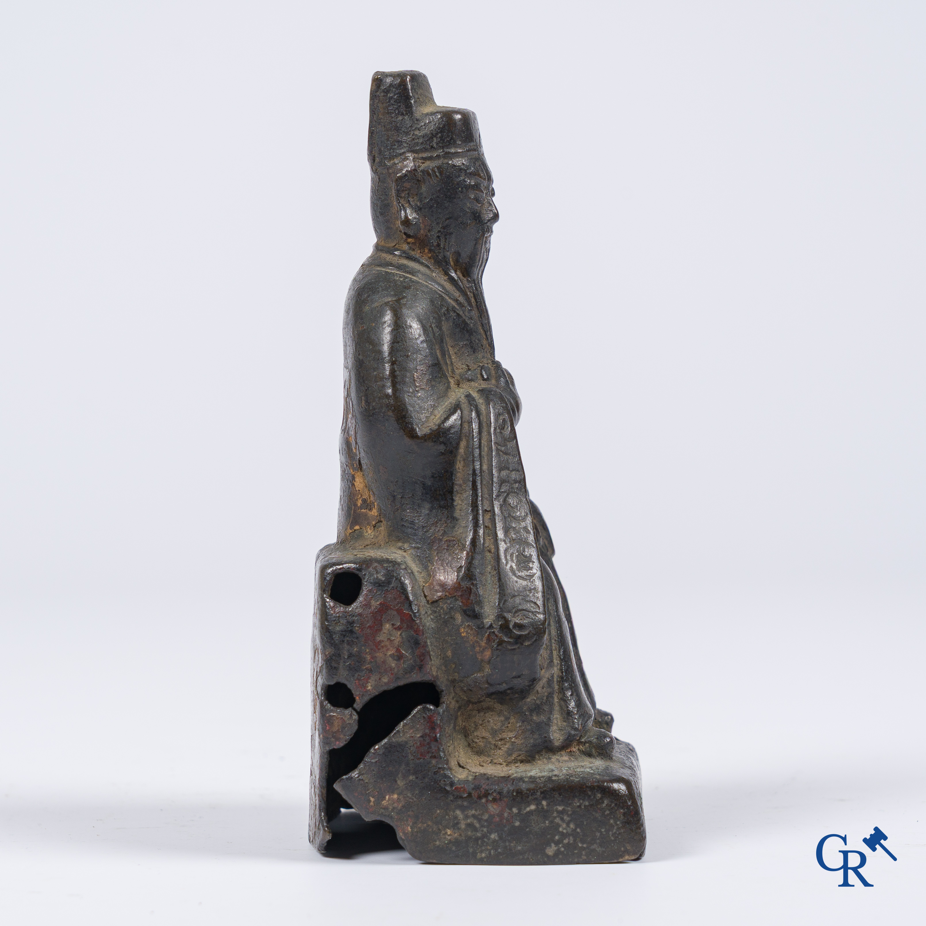 Asian Art, a seated bronze Buddha, Ming.