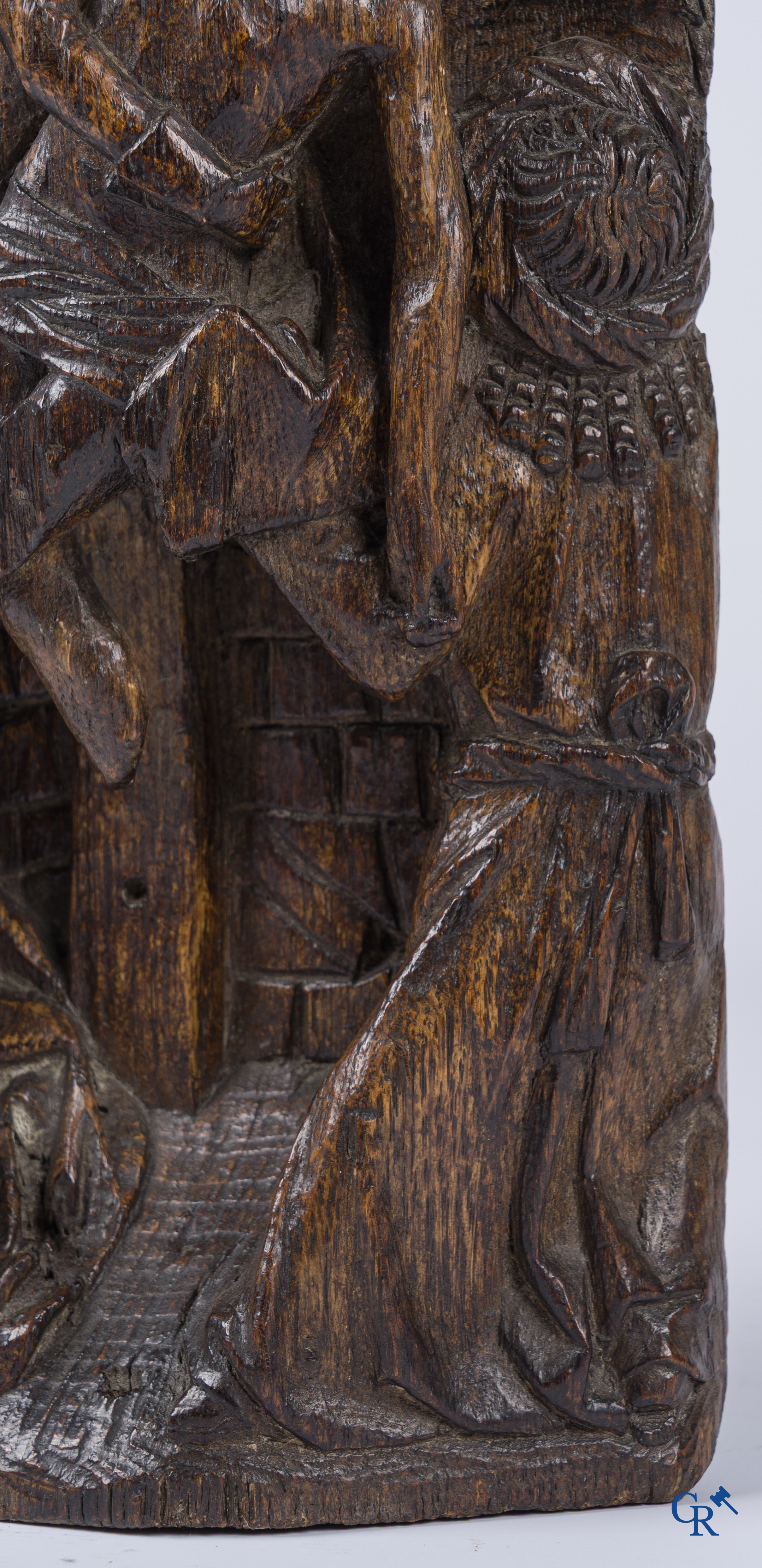 Retabelfragment, De Kruisafname, eikenhout. 16e eeuw.