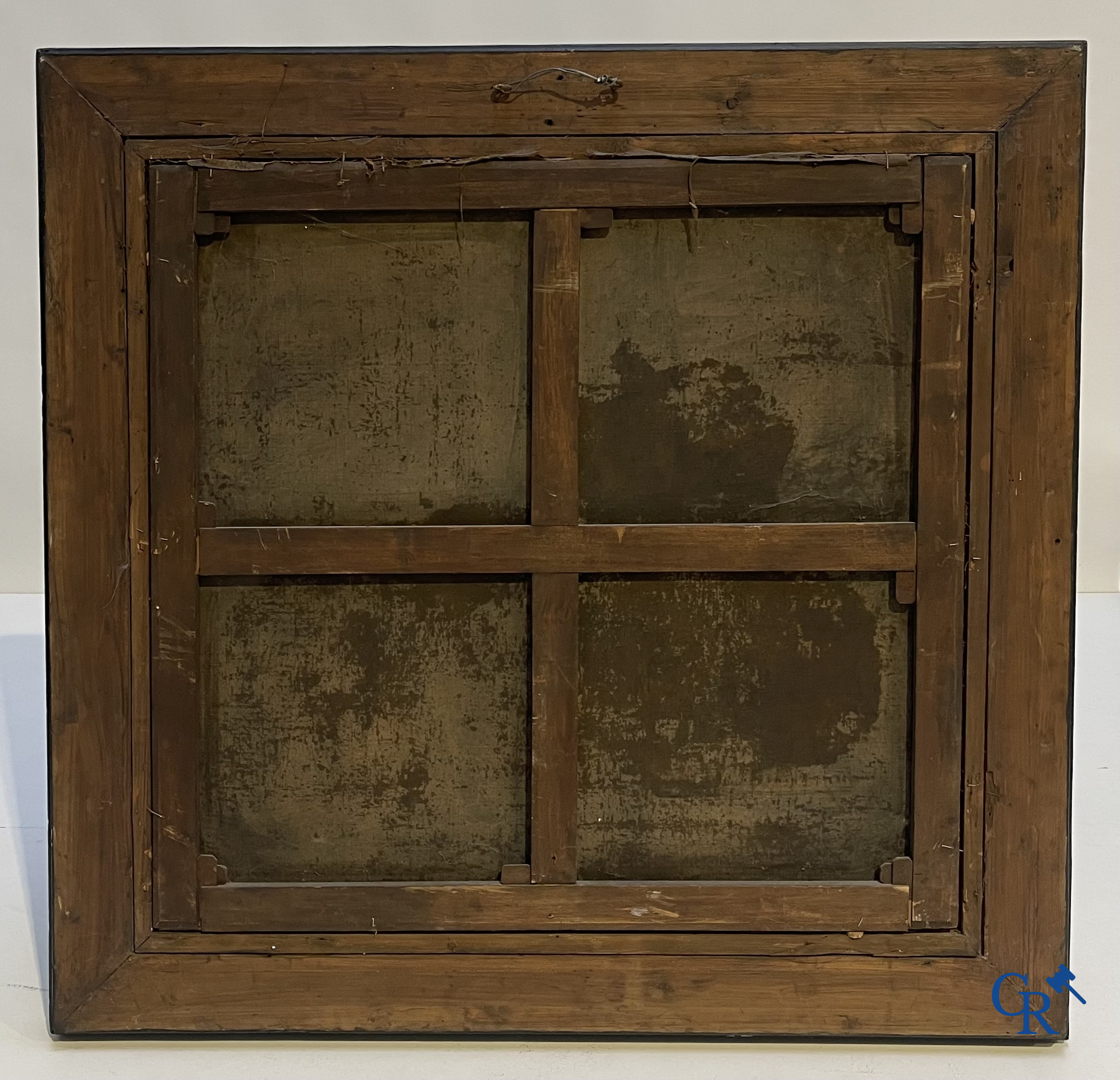 Schilderij, olie op doek. Stilleven met groenten, vlees en gevogelte. 18e eeuw.