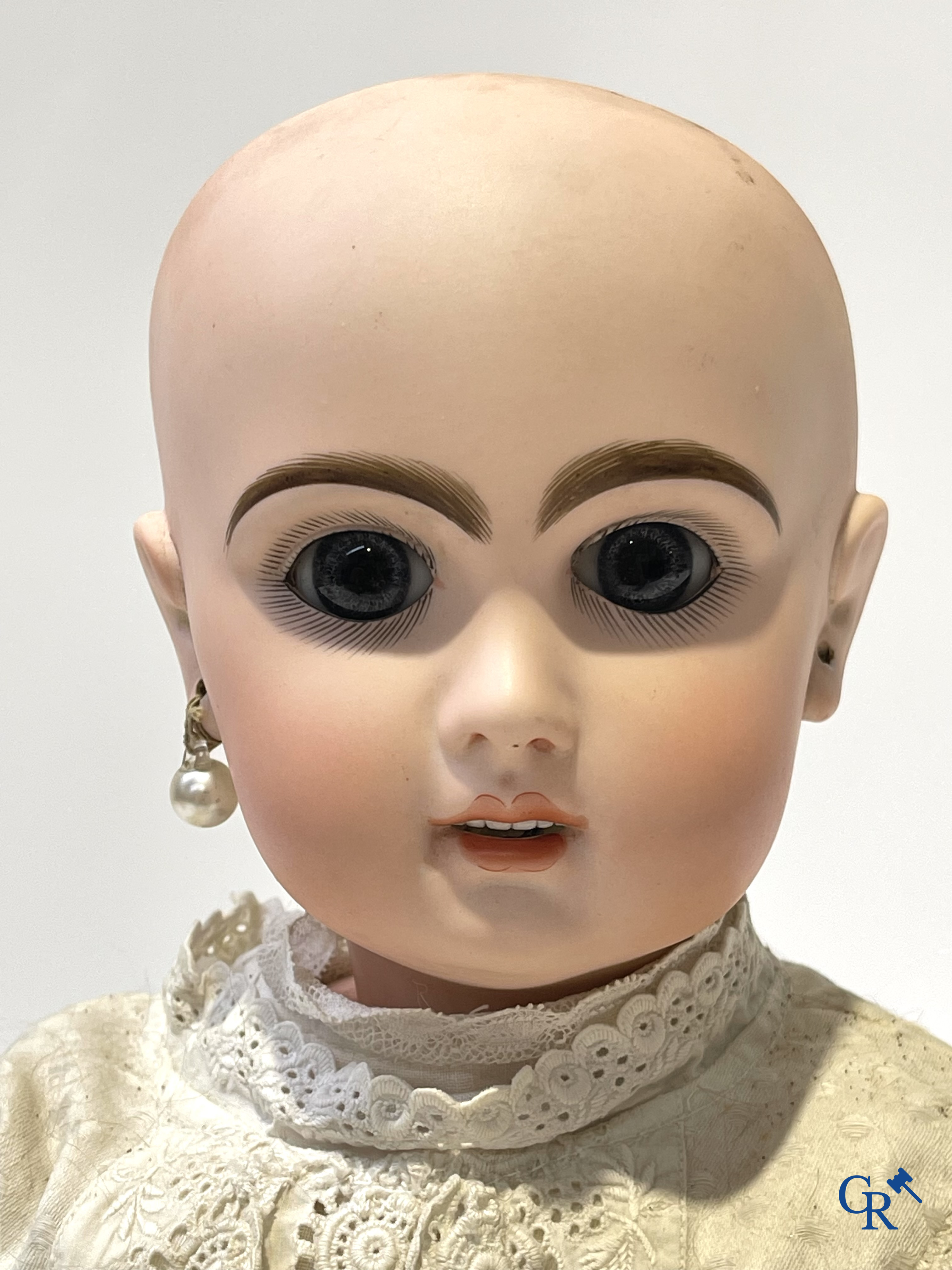 Old toys, Jumeau, doll with porcelain head marked Tête Jumeau Déposé, n°10.