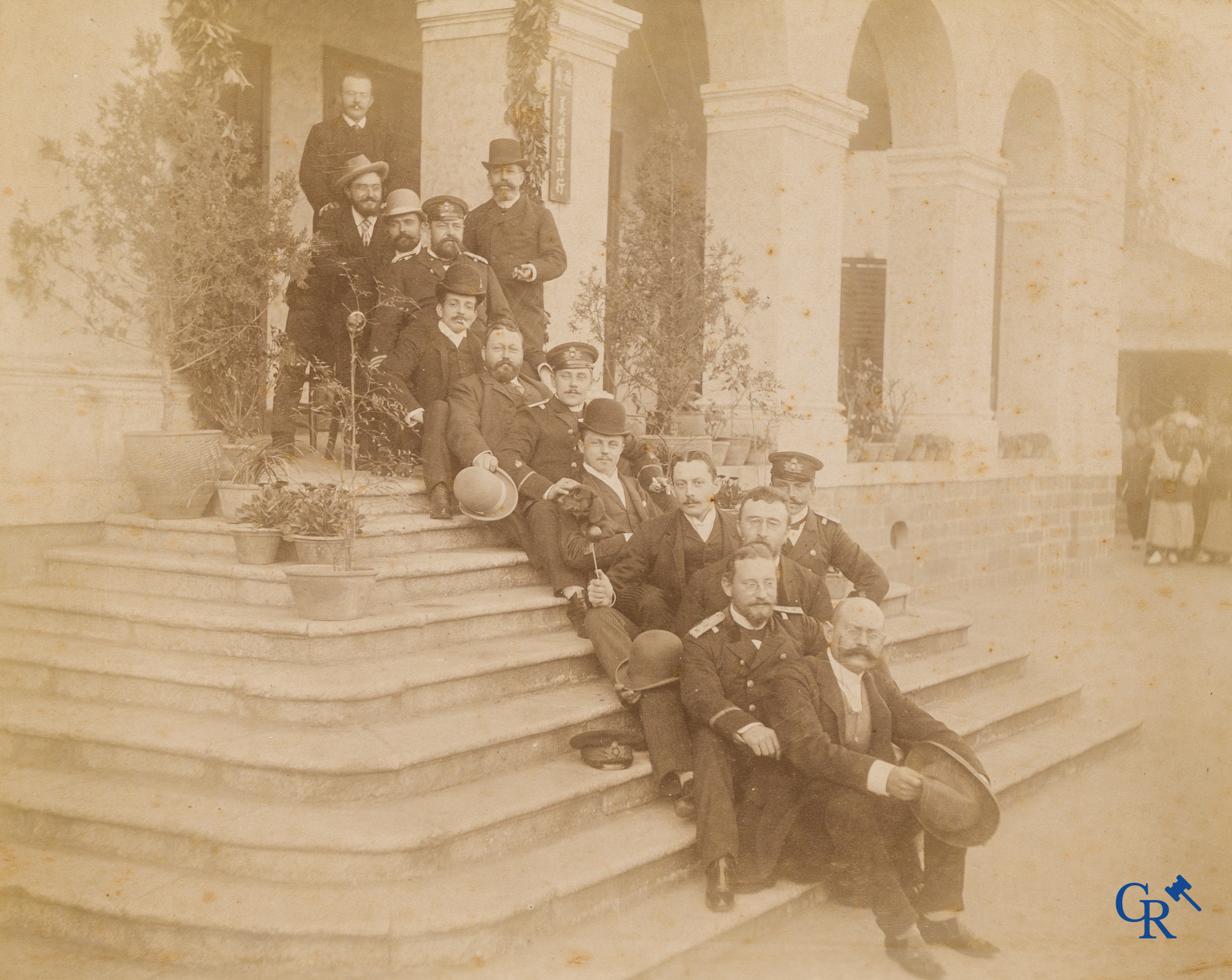 Asian Art, 2 original and large photos including Zhang Zhidong (1837-1909), Chinese civil servant. Qing Dynasty.