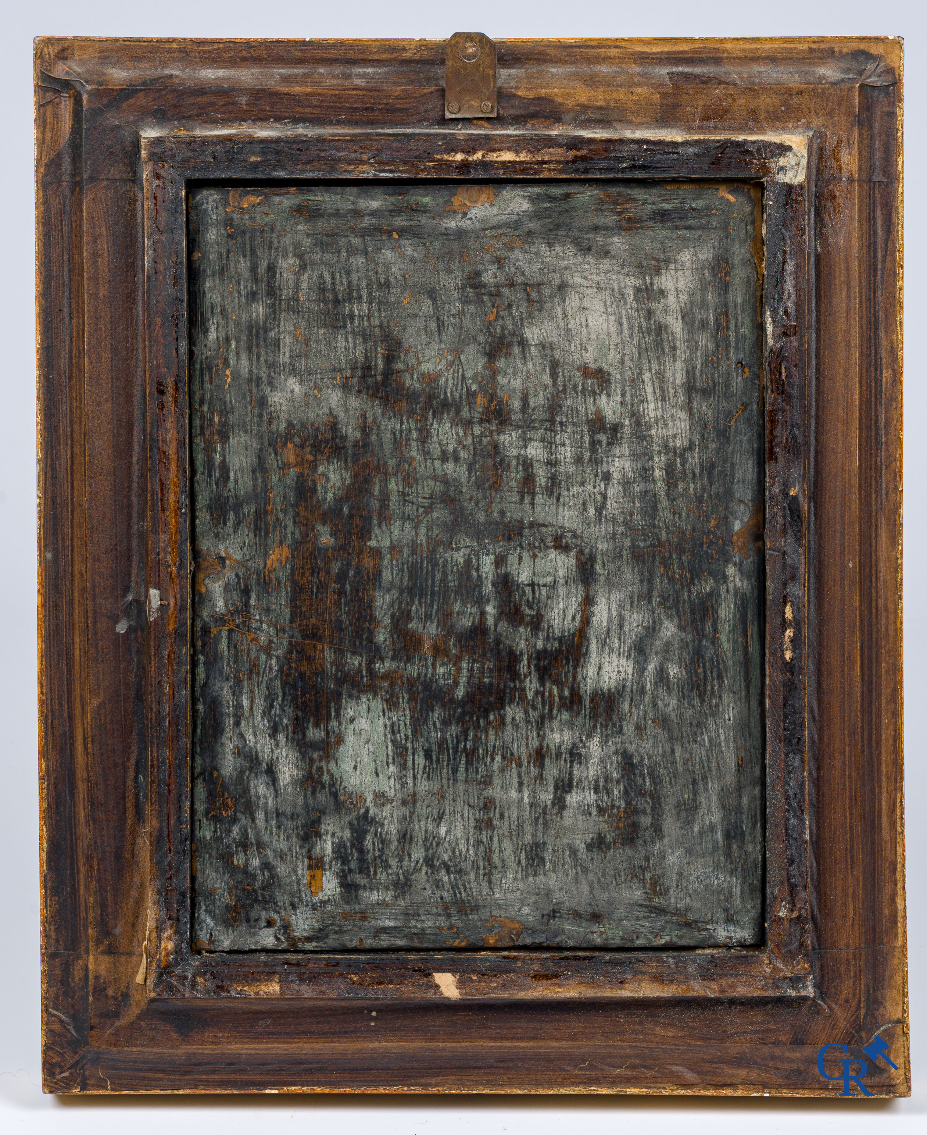 Peinture. Nature morte aux fleurs et aux insectes. Huile sur cuivre. 18e-19e siècle.