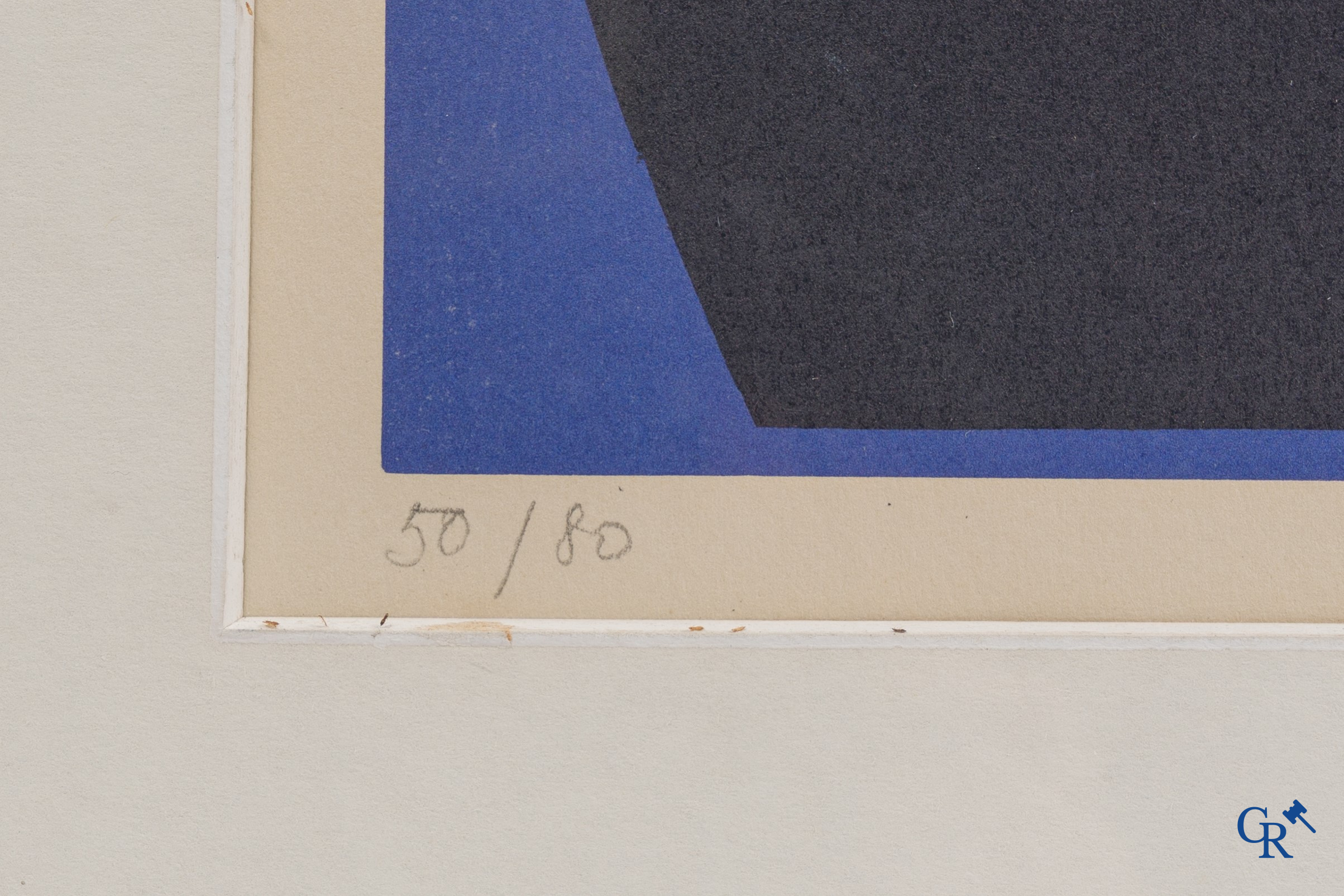 Octave Landuyt (1922-2024), "Looking into the night 2" Colour lithography on Lana paper. 50/80. Signed lower right.