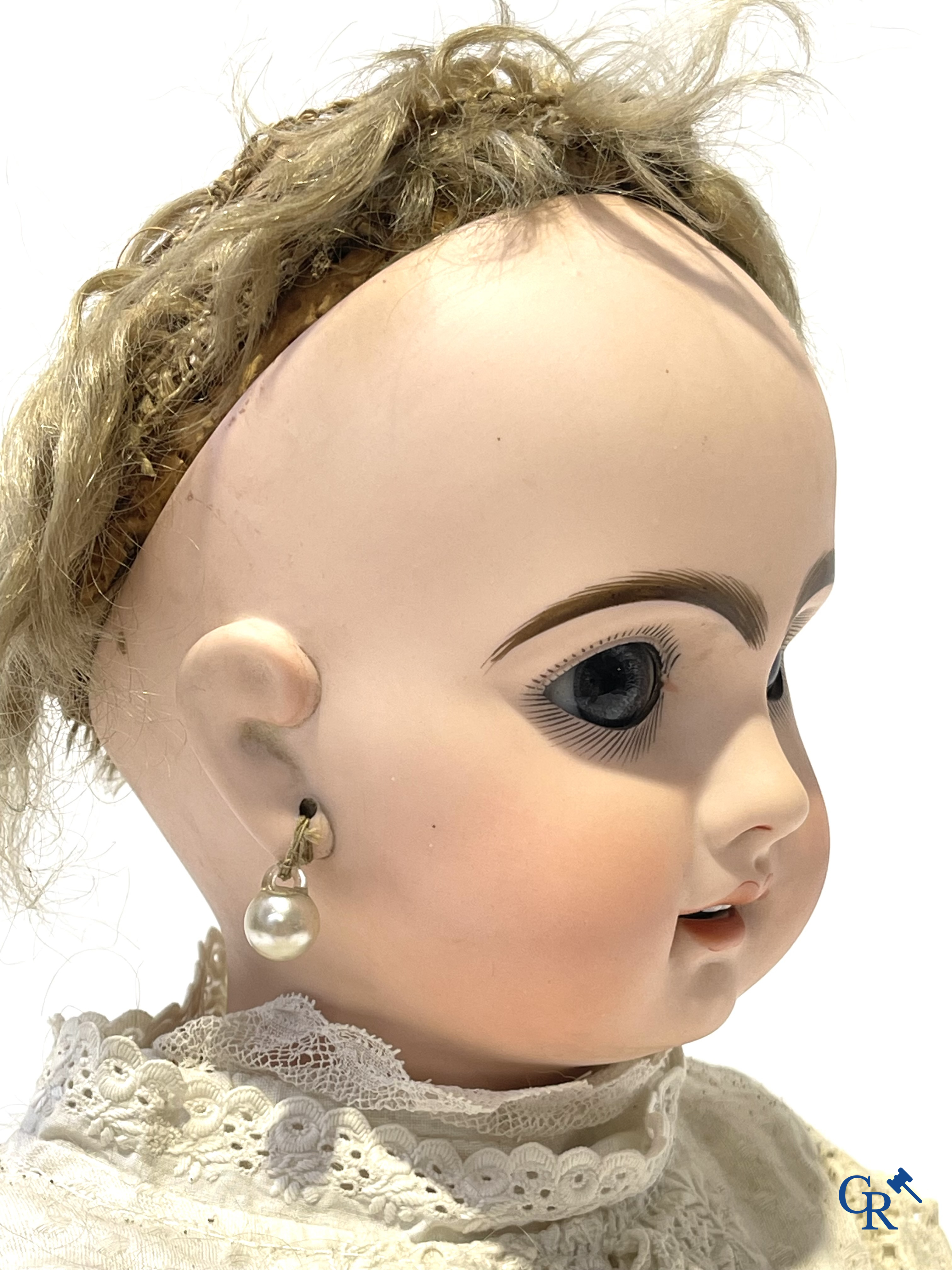Old toys, Jumeau, doll with porcelain head marked Tête Jumeau Déposé, n°10.
