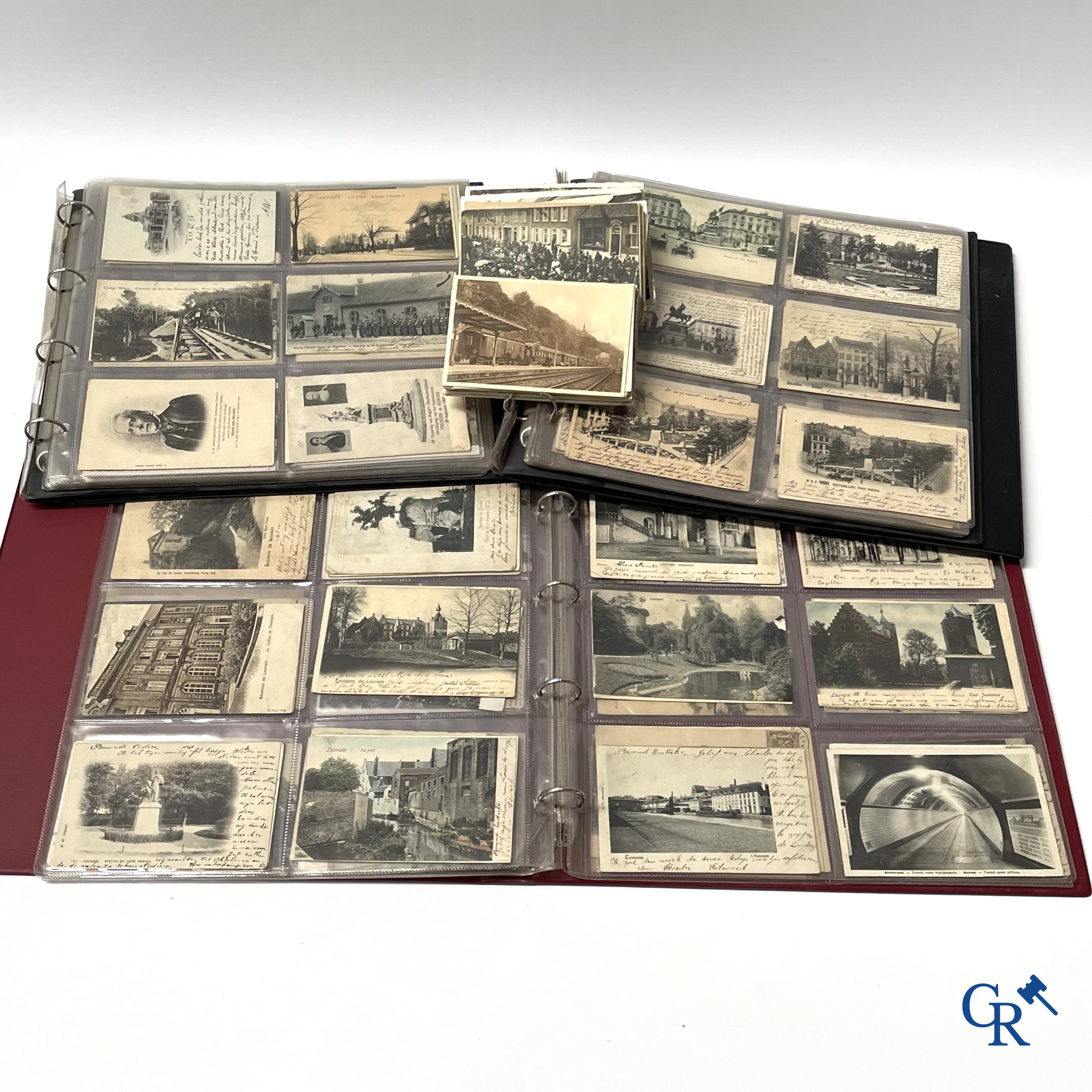 A diverse lot of old postcards.