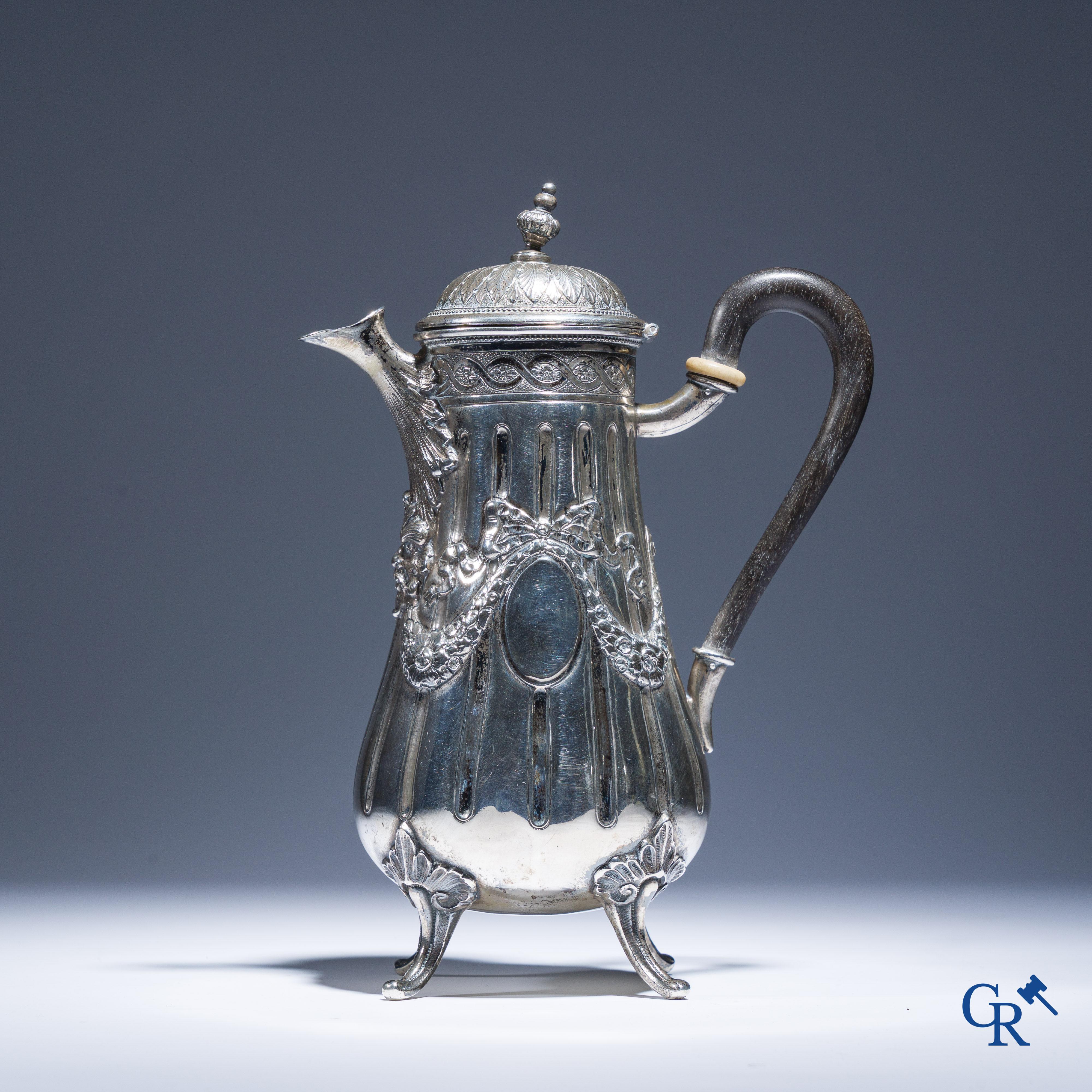 A silver jug in LXVI style. Multiple hallmarks.