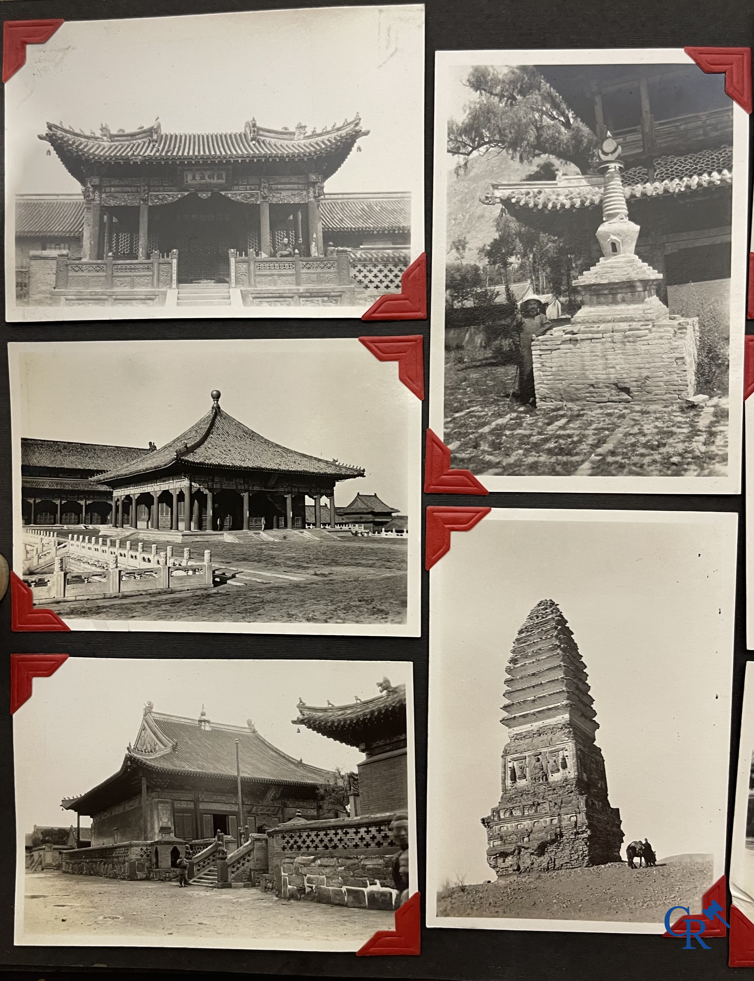 Aziatica, een belangrijk album met reisfoto's uit China. Onder andere Datong, Peking, Beijing, Hohhot, enz. Circa 1900.