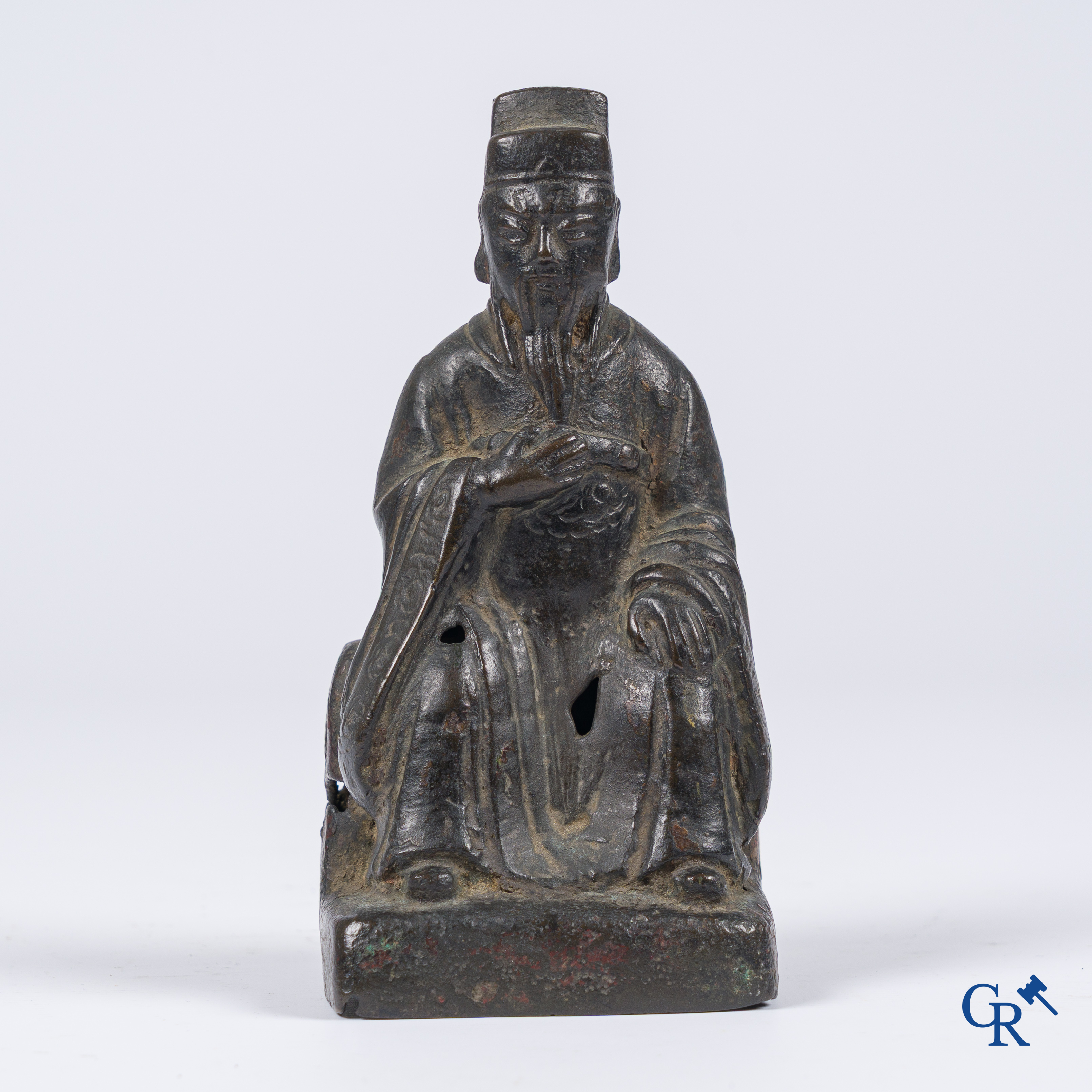 Asian Art, a seated bronze Buddha, Ming.
