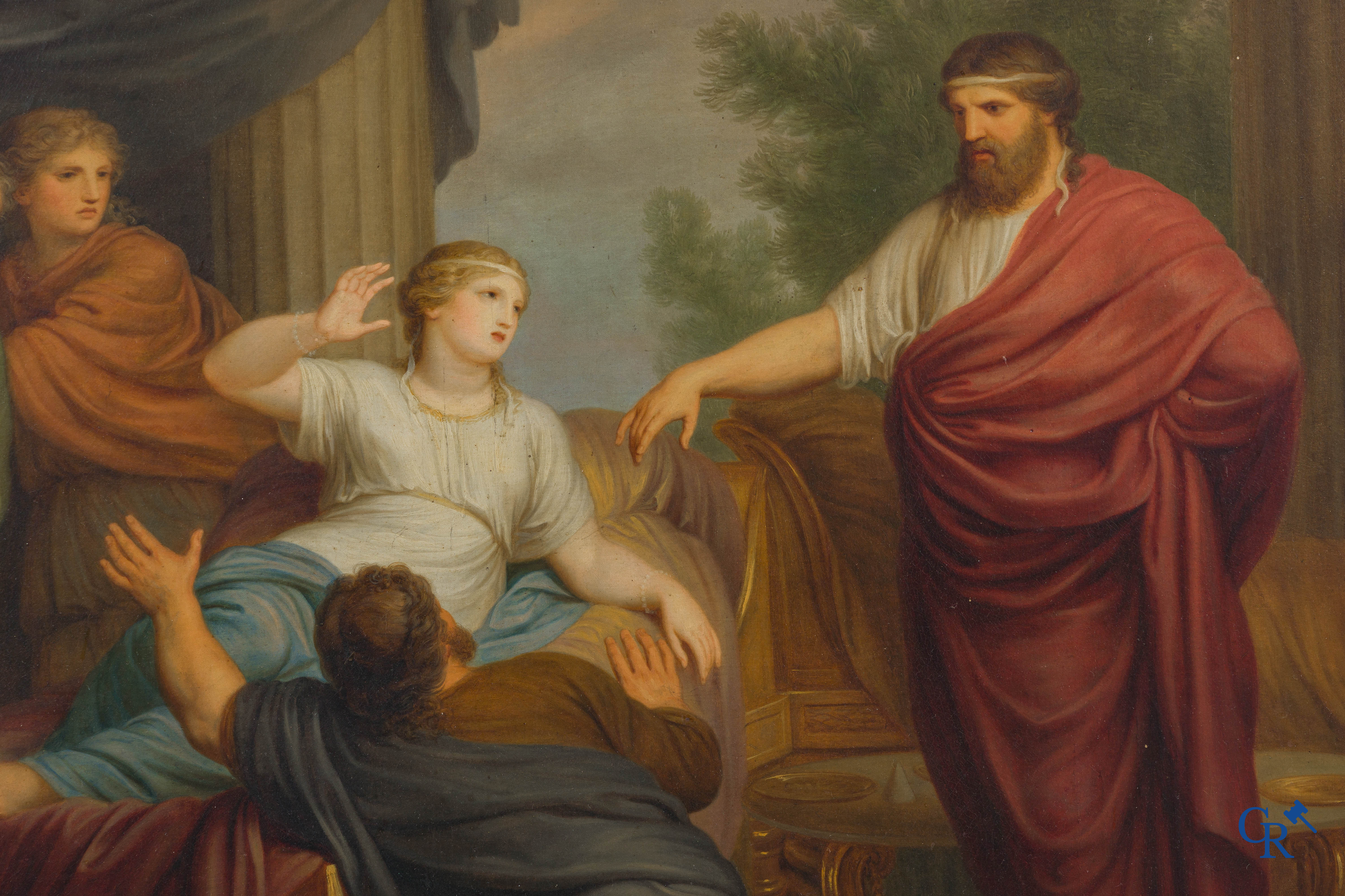 Andries Cornelis Lens (1739-1822) Oil on canvas. Painting in the typical neoclassical style.