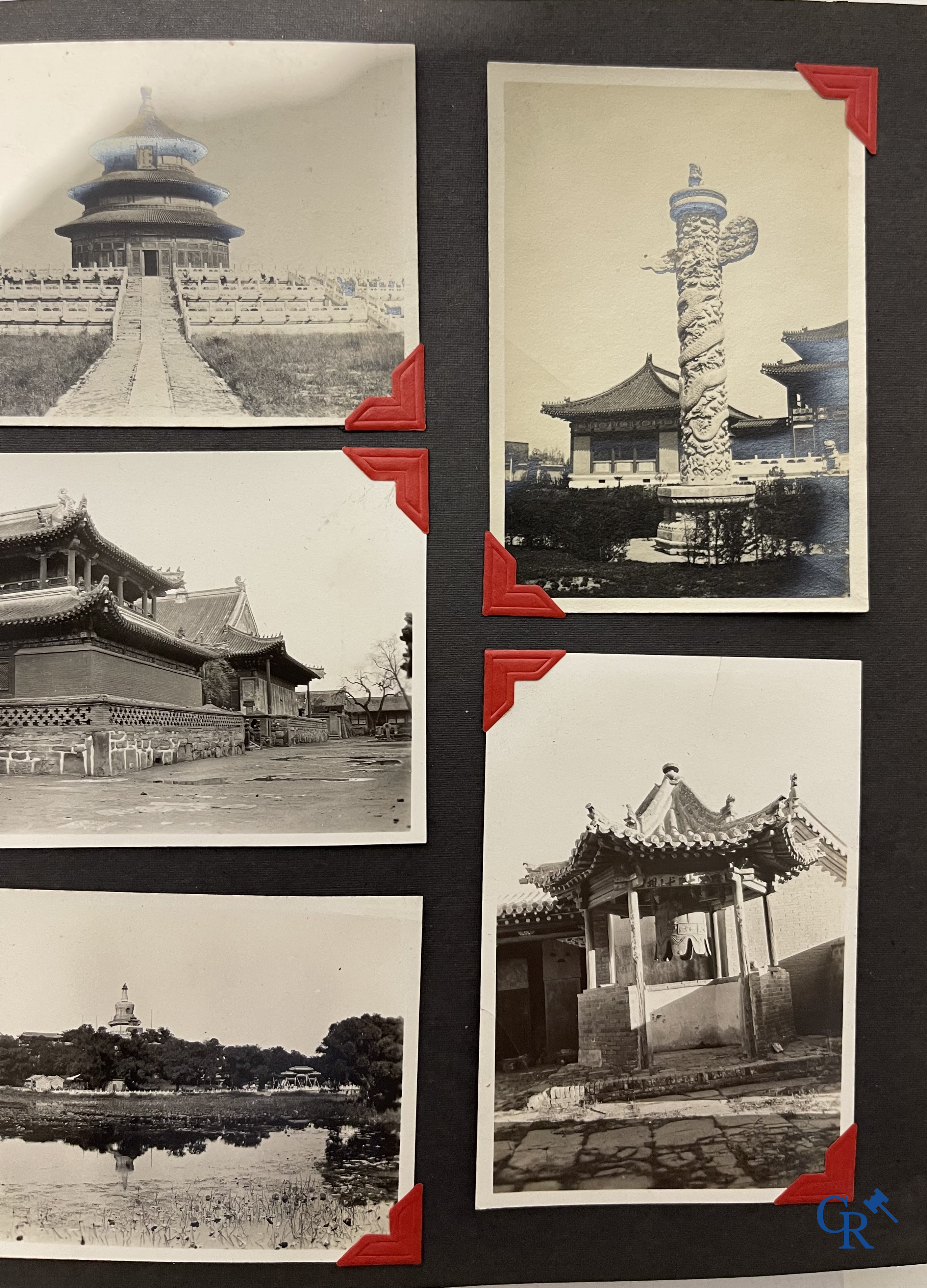 Aziatica, een belangrijk album met reisfoto's uit China. Onder andere Datong, Peking, Beijing, Hohhot, enz. Circa 1900.
