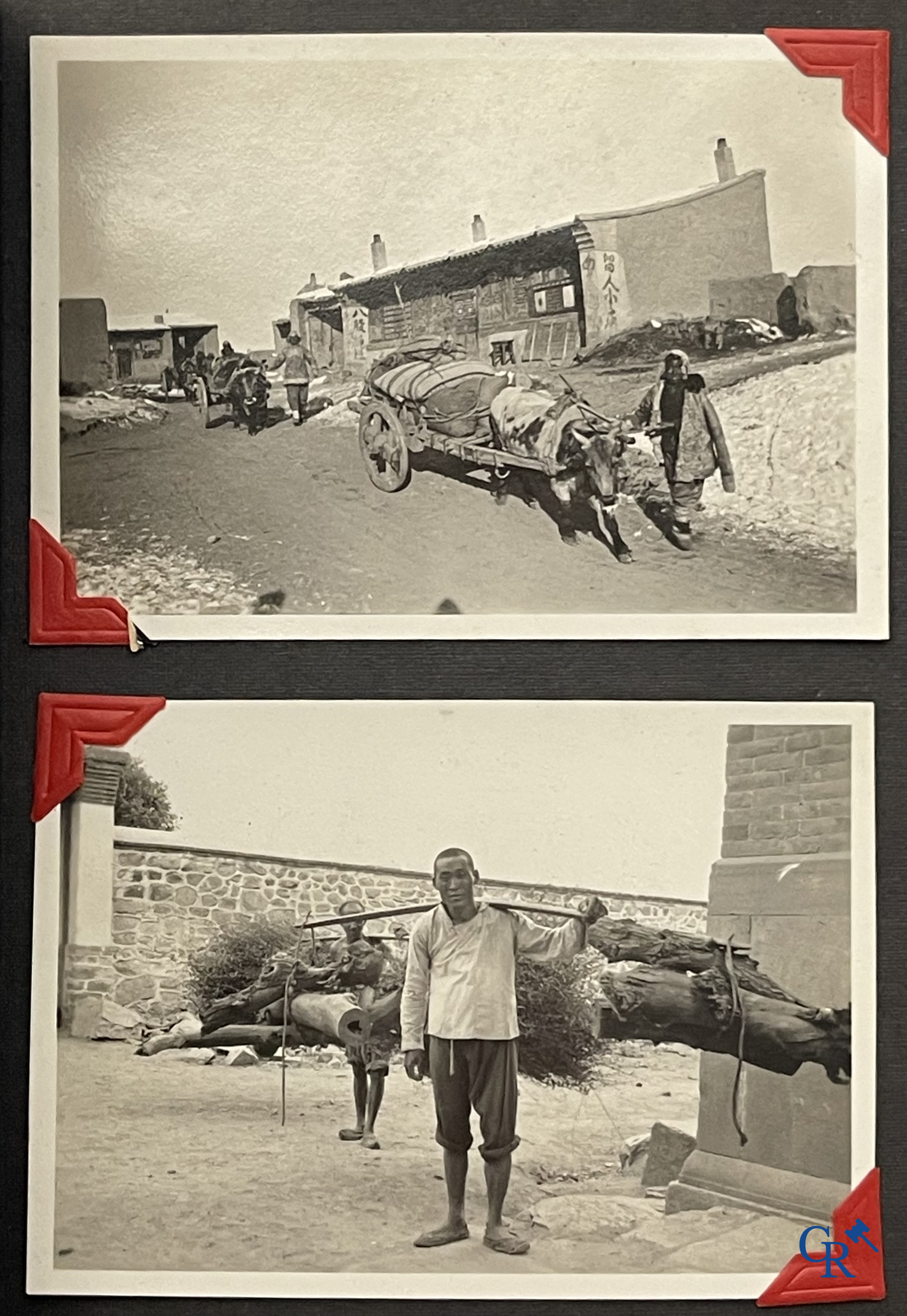 Aziatica, een belangrijk album met reisfoto's uit China. Onder andere Datong, Peking, Beijing, Hohhot, enz. Circa 1900.