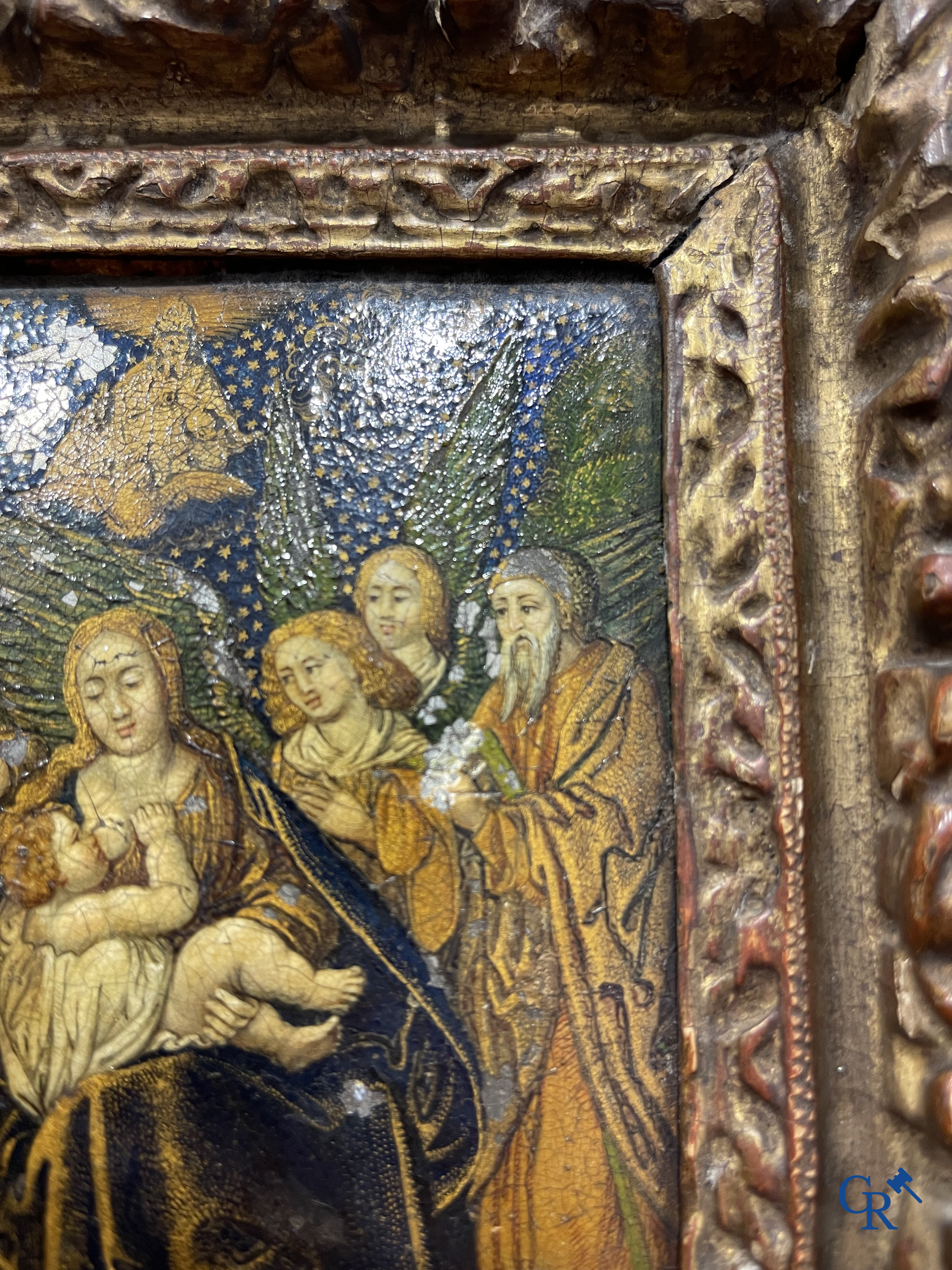 Madonna met kind. Frankrijk XVe-XVIe eeuw. Hoogstwaarschijnlijk Limoges, omgeving van de familie Pénicaud.