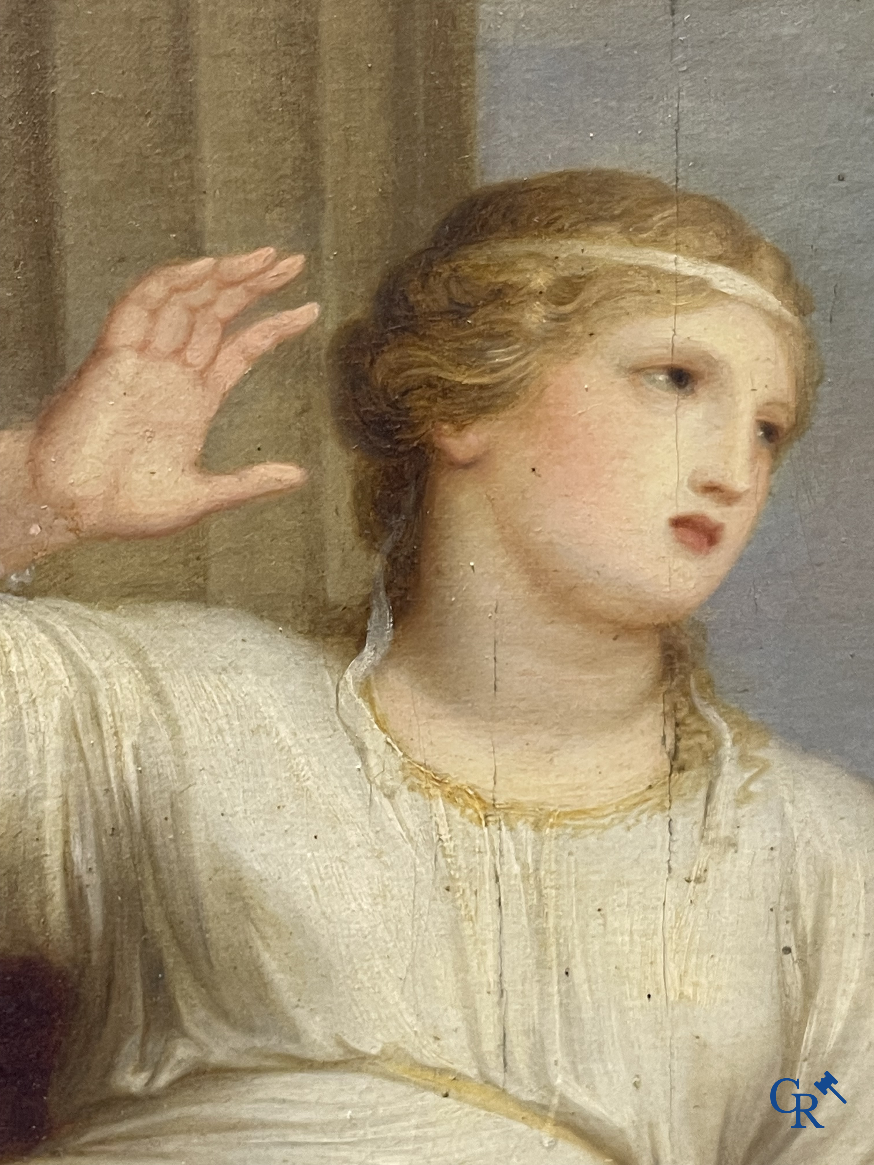 Andries Cornelis Lens (1739-1822) Oil on canvas. Painting in the typical neoclassical style.