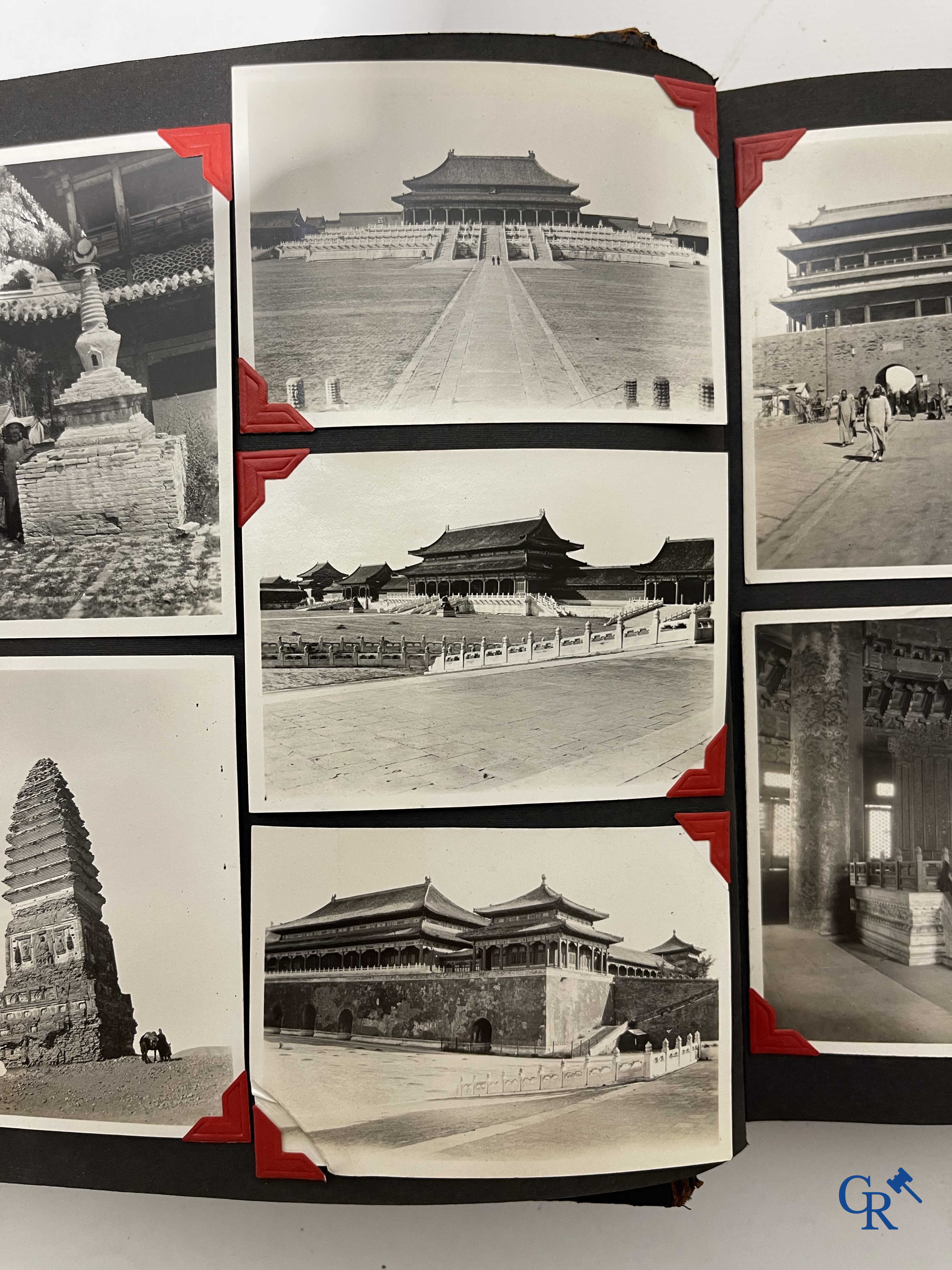 Aziatica, een belangrijk album met reisfoto's uit China. Onder andere Datong, Peking, Beijing, Hohhot, enz. Circa 1900.