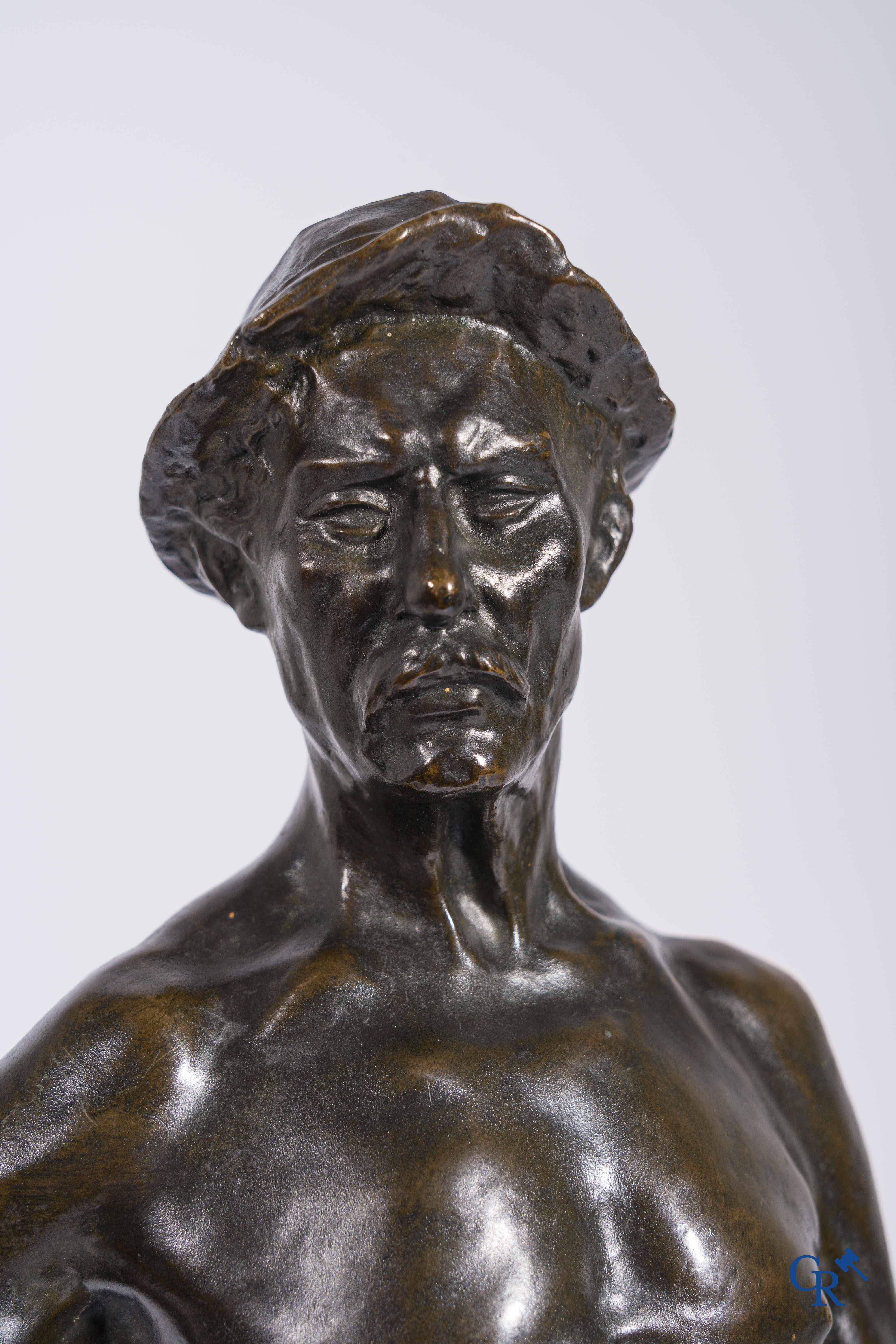 Constantin Emile Meunier (1831-1905) (*) Finely worked bronze with brown patina, Signed C. Meunier.