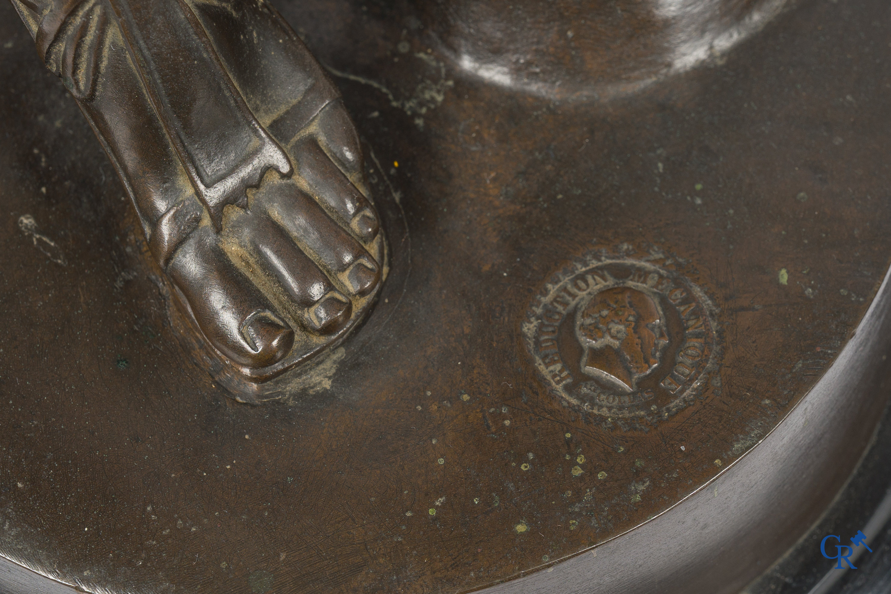 Pierre Lepautre en Guillaume Ier Coustou (naar). Atalante en Hippomène. Imposant paar bronzen beelden, circa 1880.