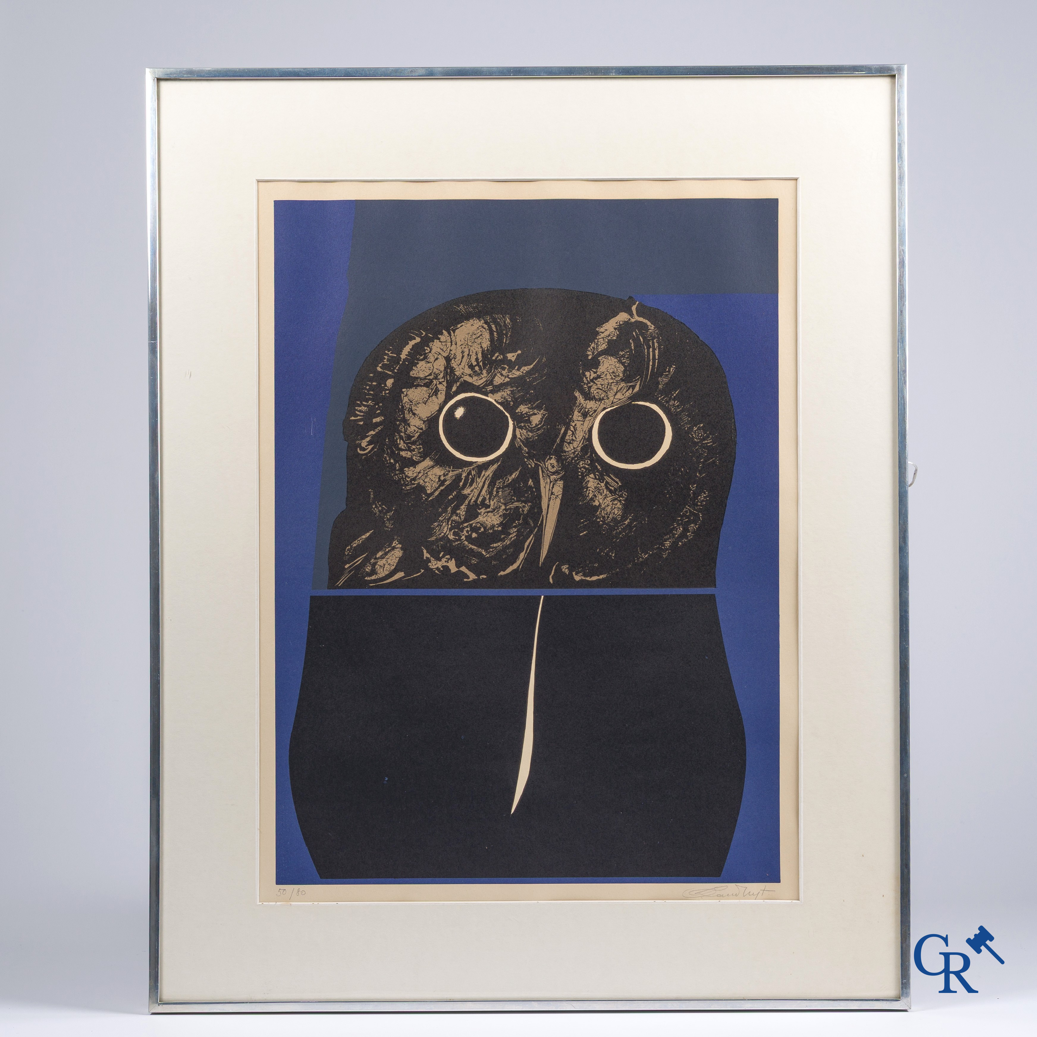Octave Landuyt (1922-2024), "Looking into the night 2" Colour lithography on Lana paper. 50/80. Signed lower right.
