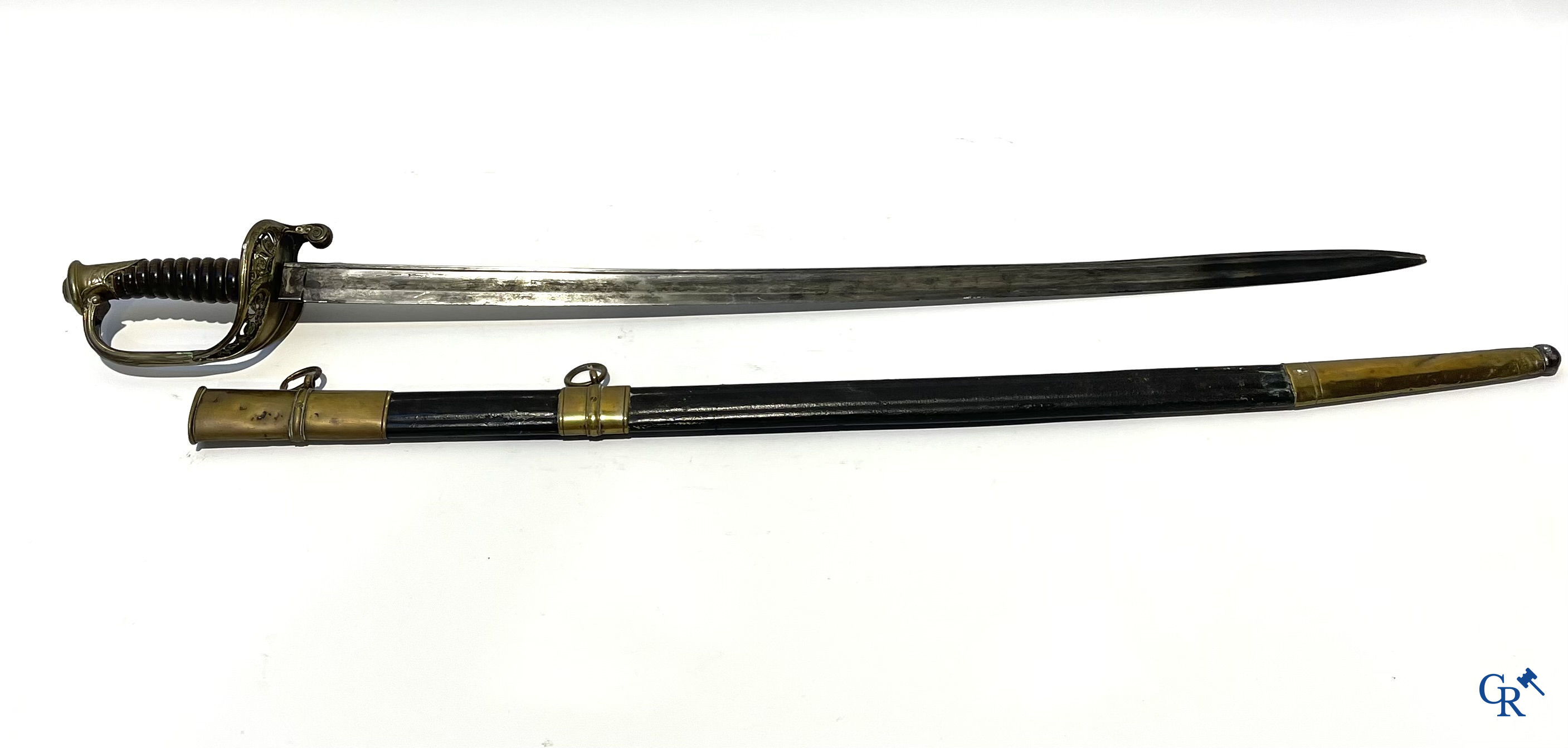 Fonson Bruxelles, sabre d'officier belge. Manuffre. Allé de Châtellerault. XIXe siècle.