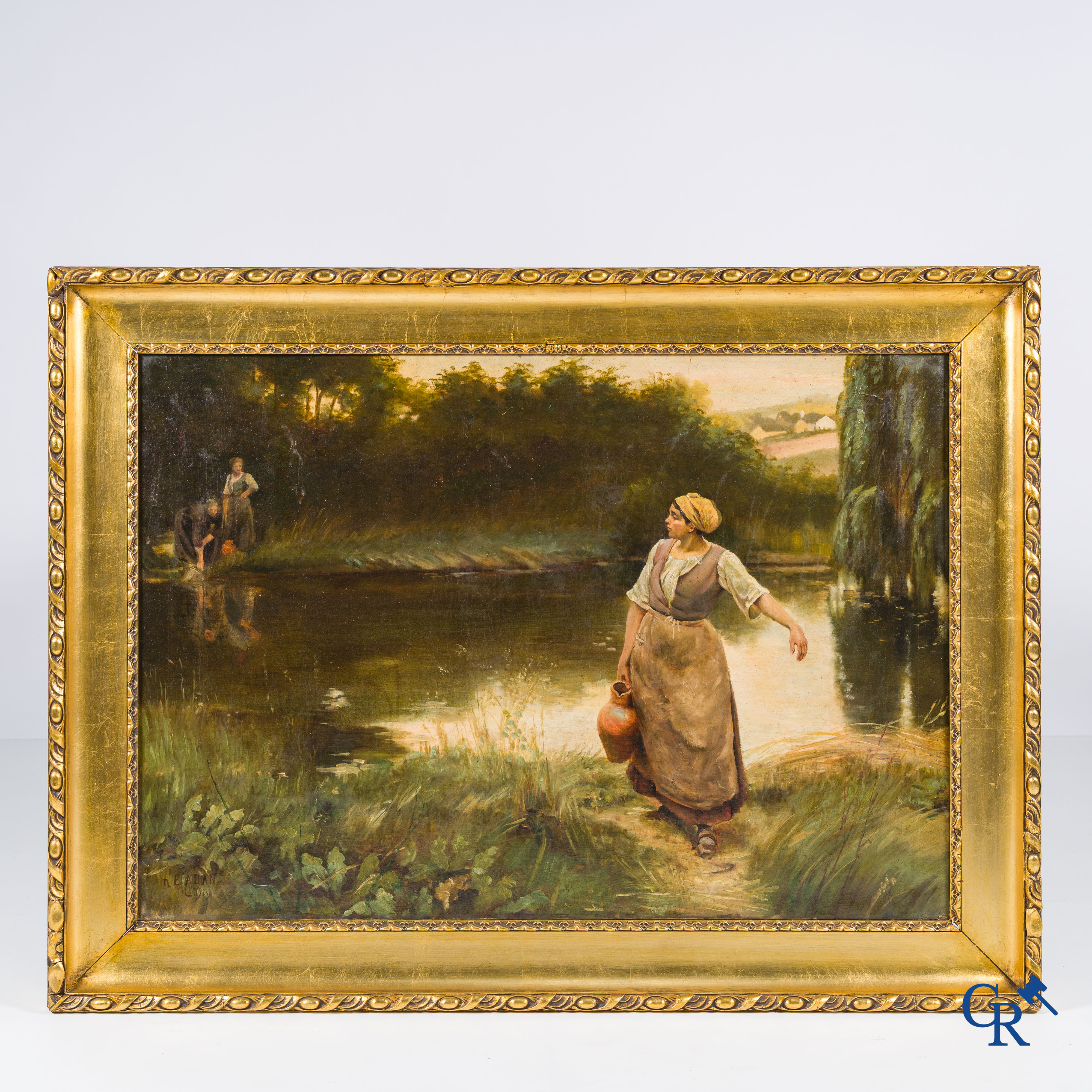 Louis Emile Adan (1839-1937) (after) Woman with a water jug. Copié au musée de Mulhouse.