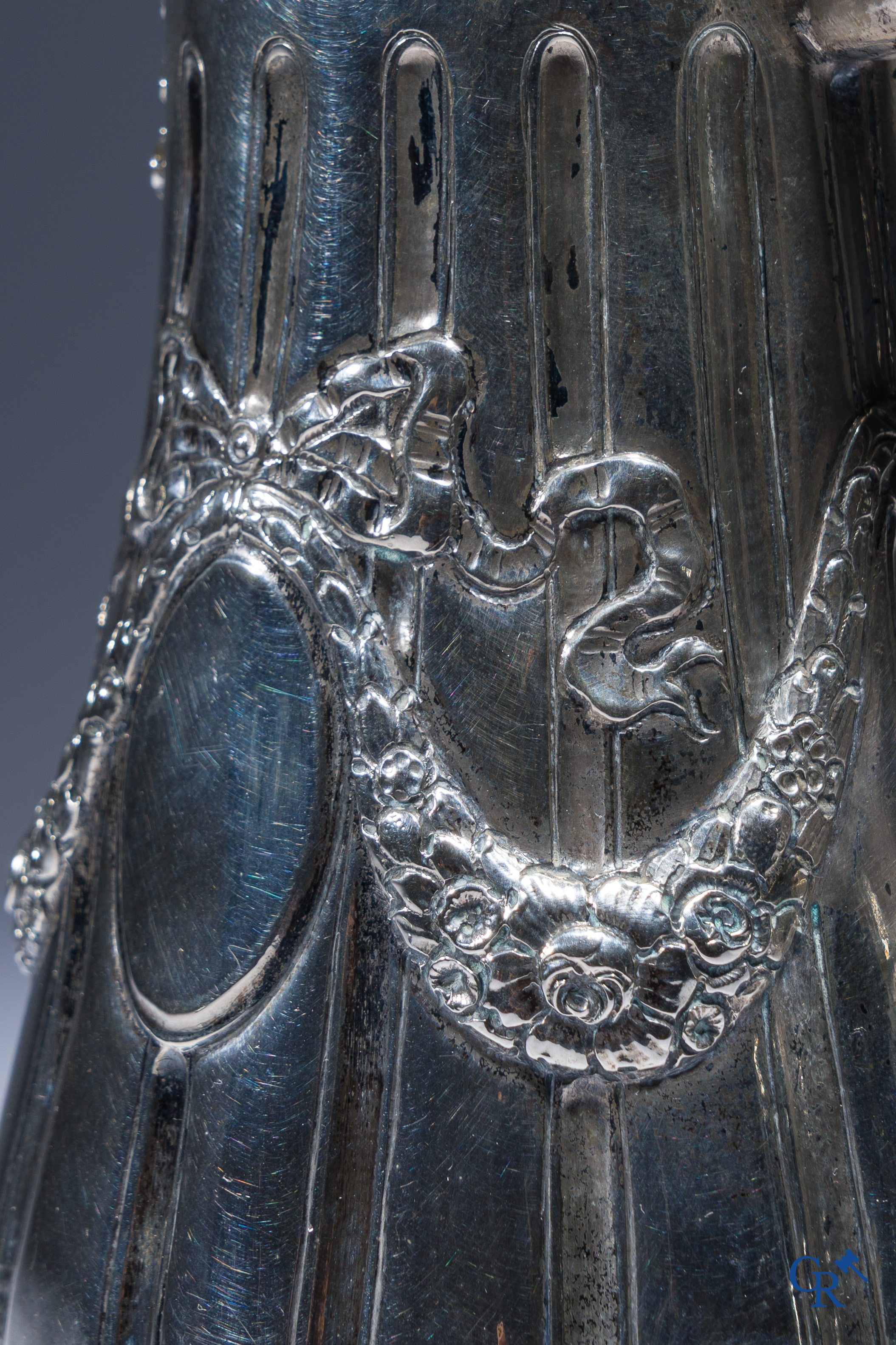 A silver jug in LXVI style. Multiple hallmarks.