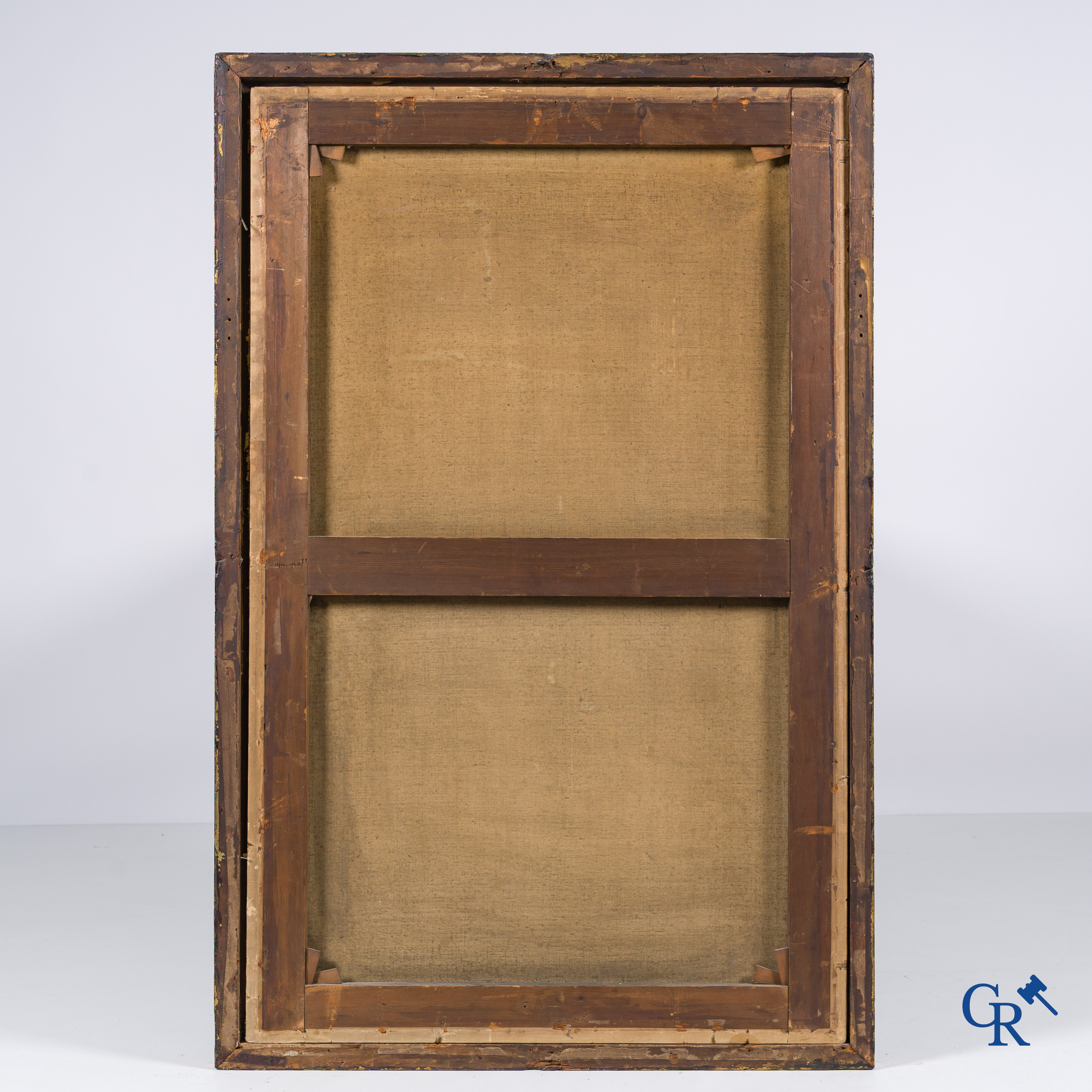 De jonge visser, olie op doek. Onleesbaar gesigneerd rechtsonder. 19e eeuw.