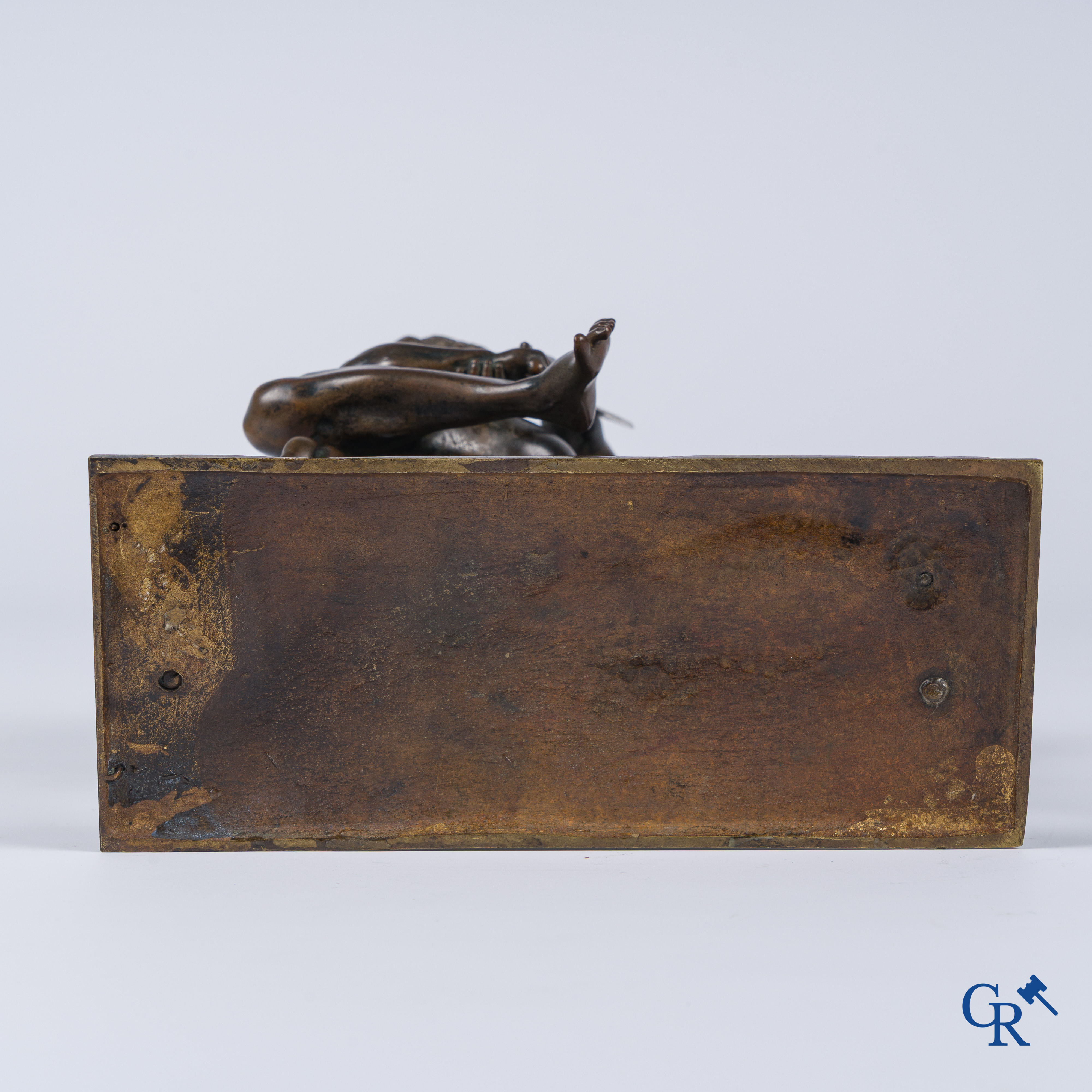 D'après Johann Peter Molin (1814-1873) "Le combat" Bronze à patine brune. XIXème siècle.