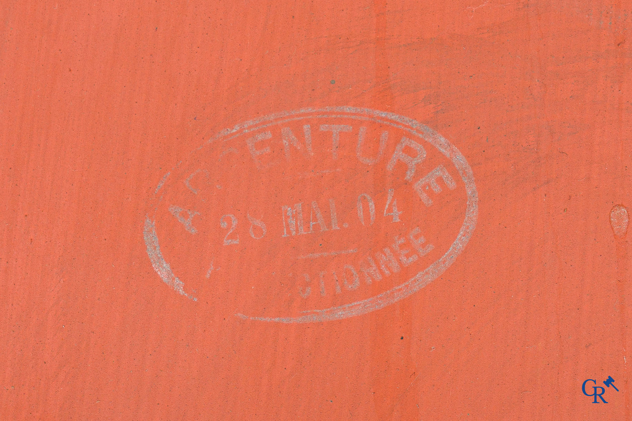 A mirror in ebony and inlay. 18th- 19th century.