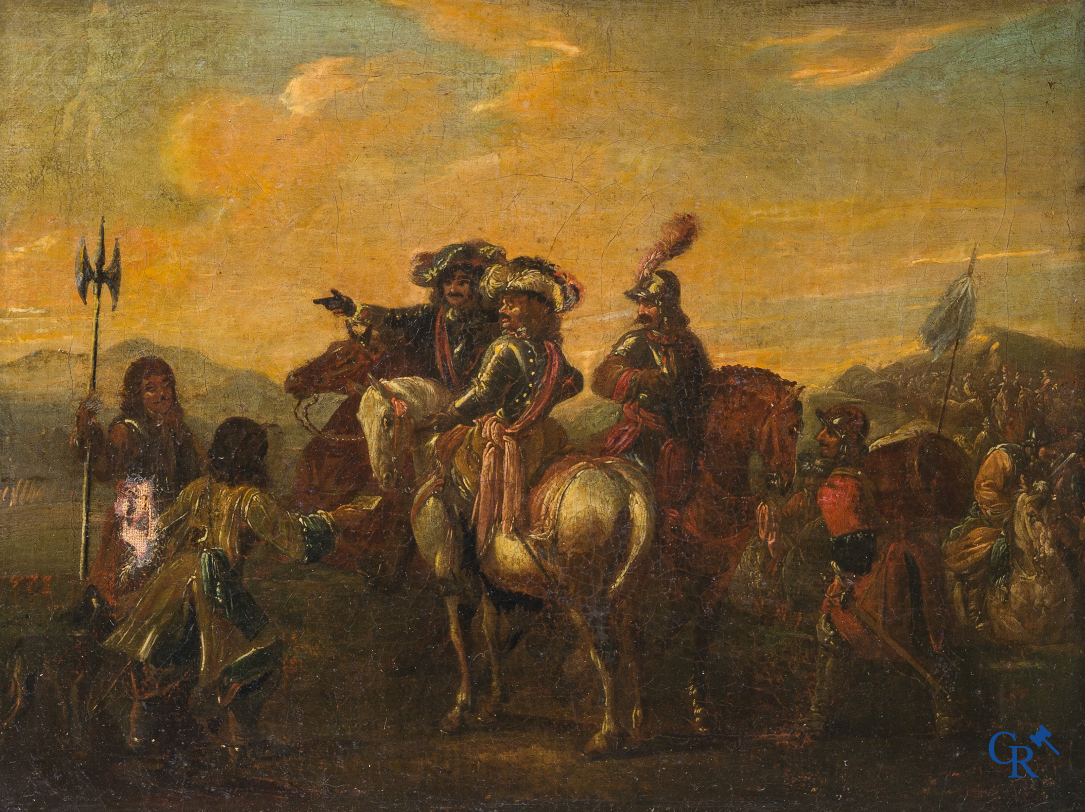 Palamedes I Palamedesz (1607-1638) (toegeschreven aan), Soldaten te paard. Olie op doek.
