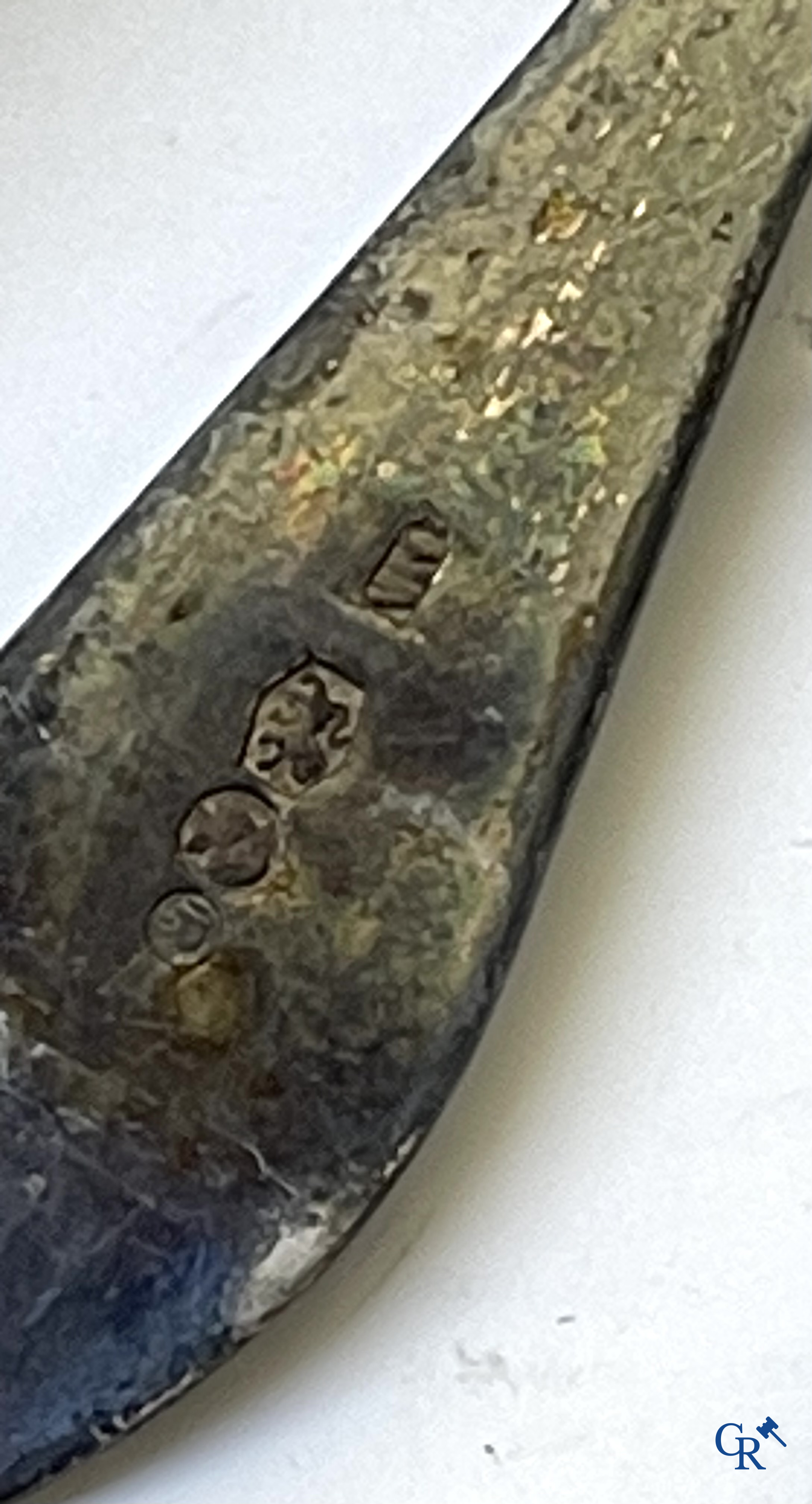 A lot with silver and silver-plated objects, Christofle, Wiskemann, a jardiniere with crystal coupe, etc.