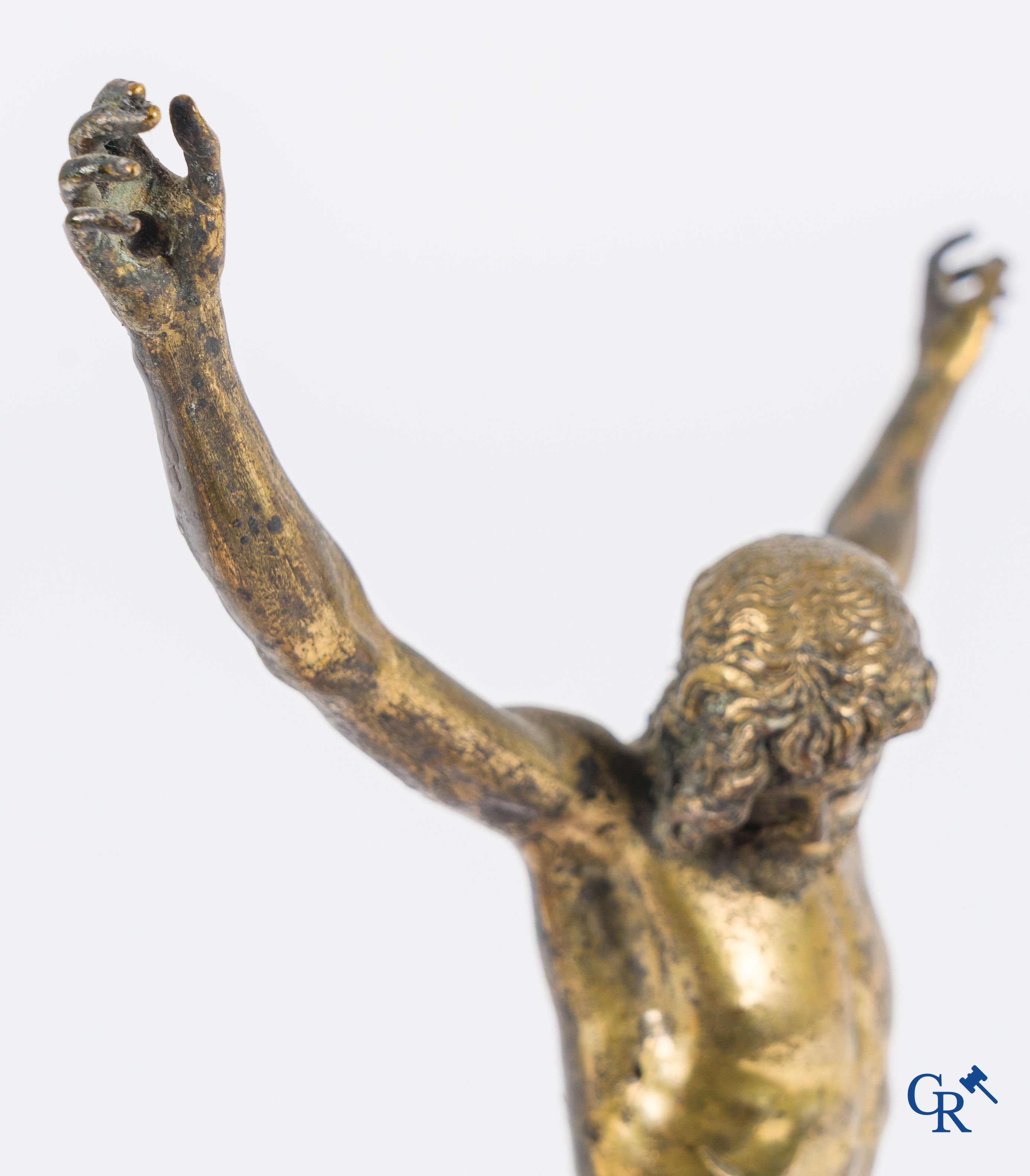 Representation of Christ in gilded bronze. 17th-18th century.