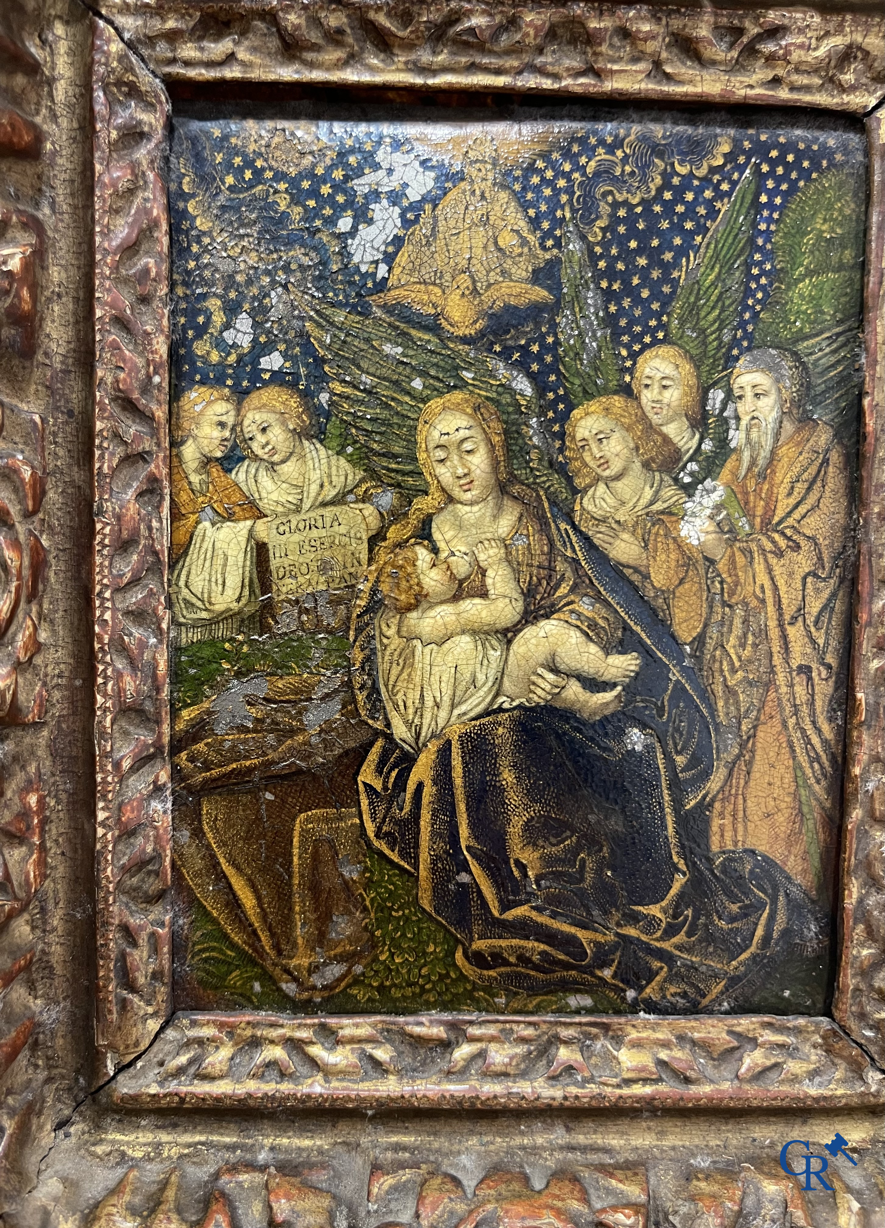 Madonna met kind. Frankrijk XVe-XVIe eeuw. Hoogstwaarschijnlijk Limoges, omgeving van de familie Pénicaud.