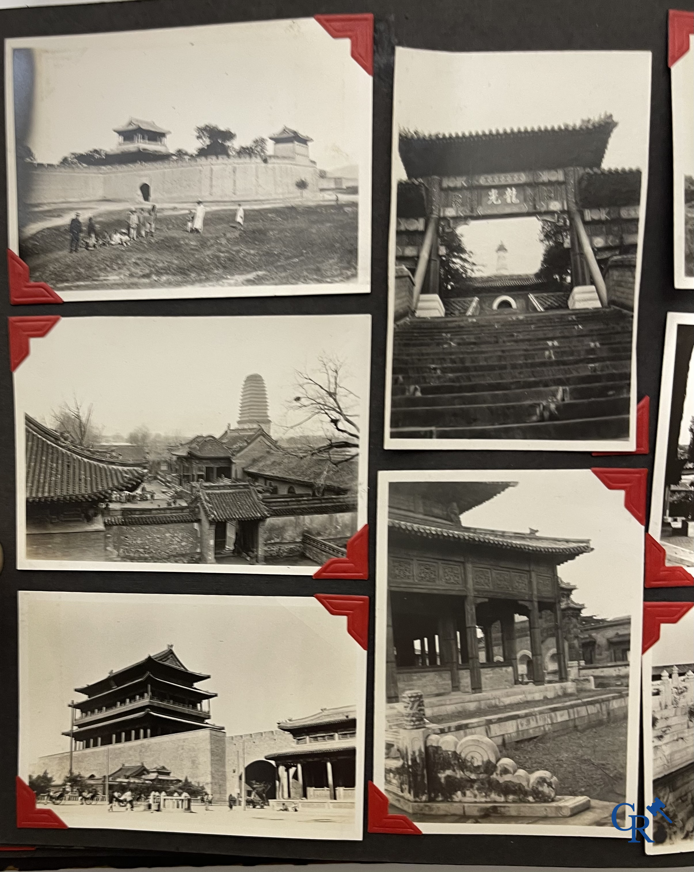 Aziatica, een belangrijk album met reisfoto's uit China. Onder andere Datong, Peking, Beijing, Hohhot, enz. Circa 1900.