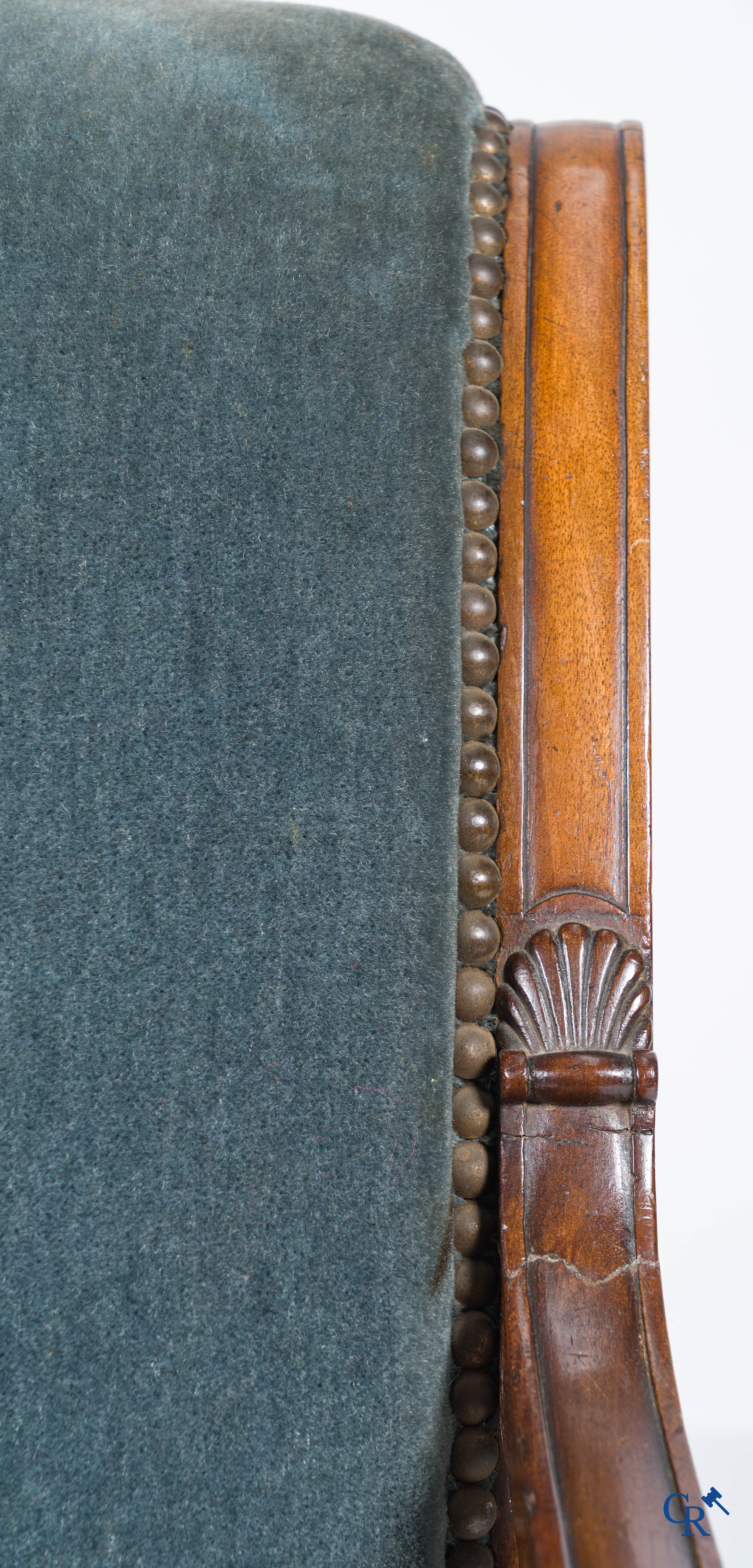 Empire. An office chair in mahogany, Retour d'Egypt style. Empire period, circa 1815.