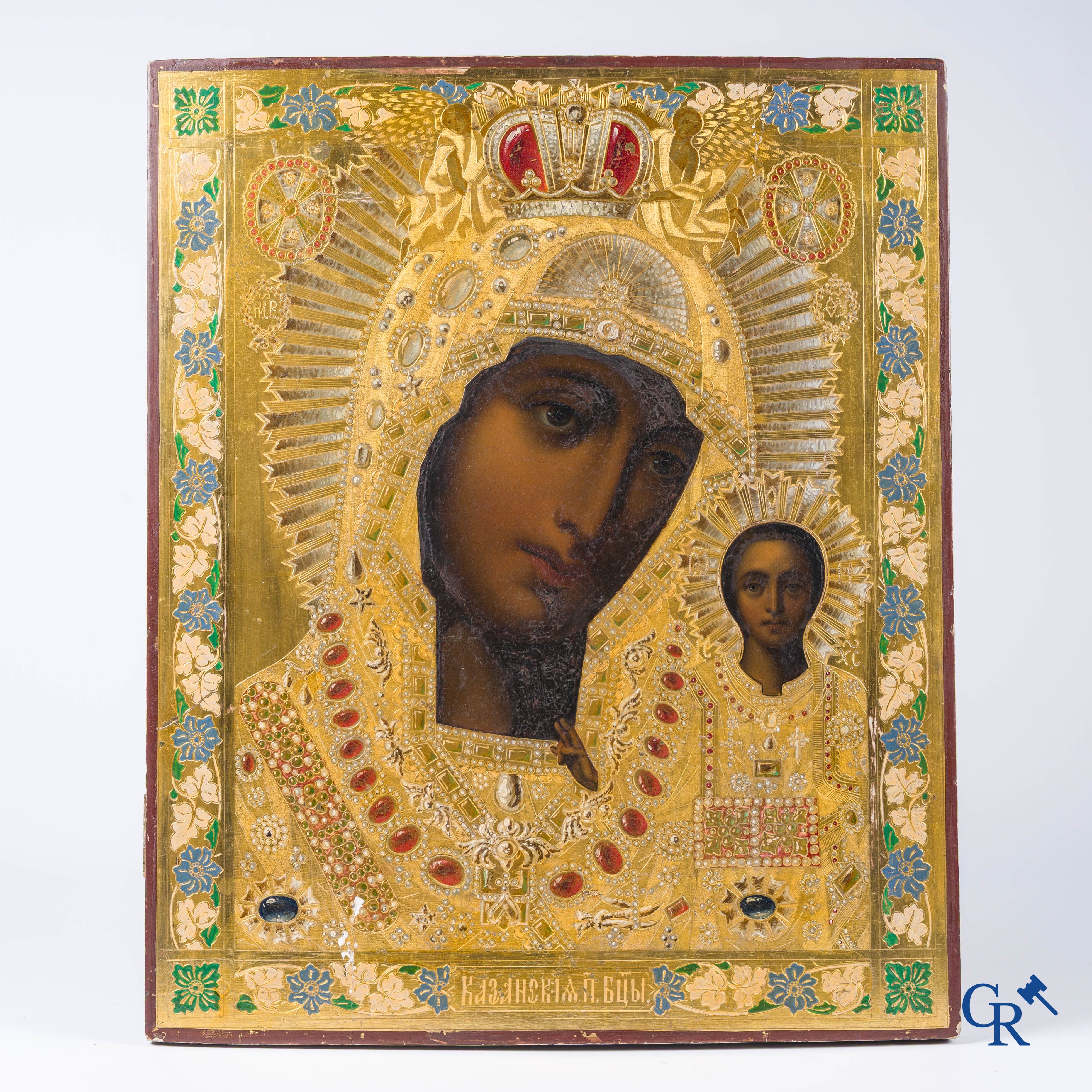 Icoon, Belangrijke Russisch Orthodox icoon met afbeelding van Moeder Gods van Kazan.