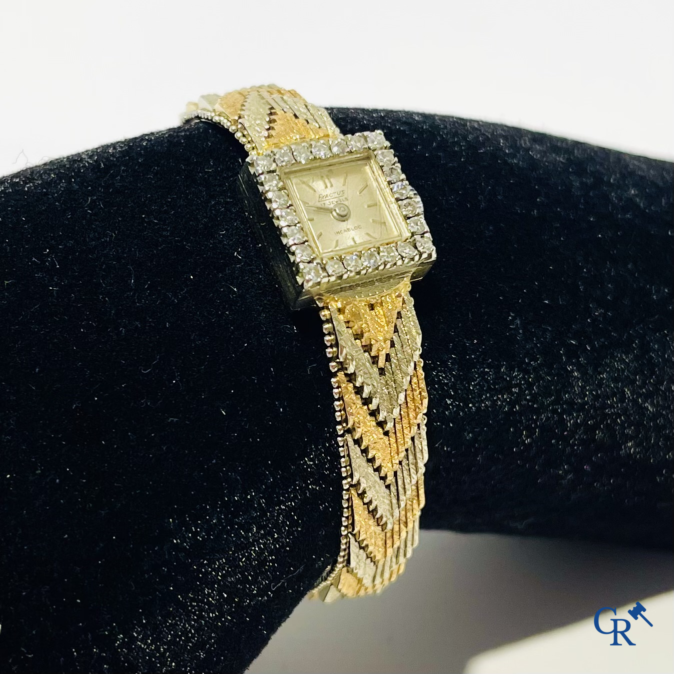 Zwitsers werk, een dames polshorloge Exactus in goud 750°/00.