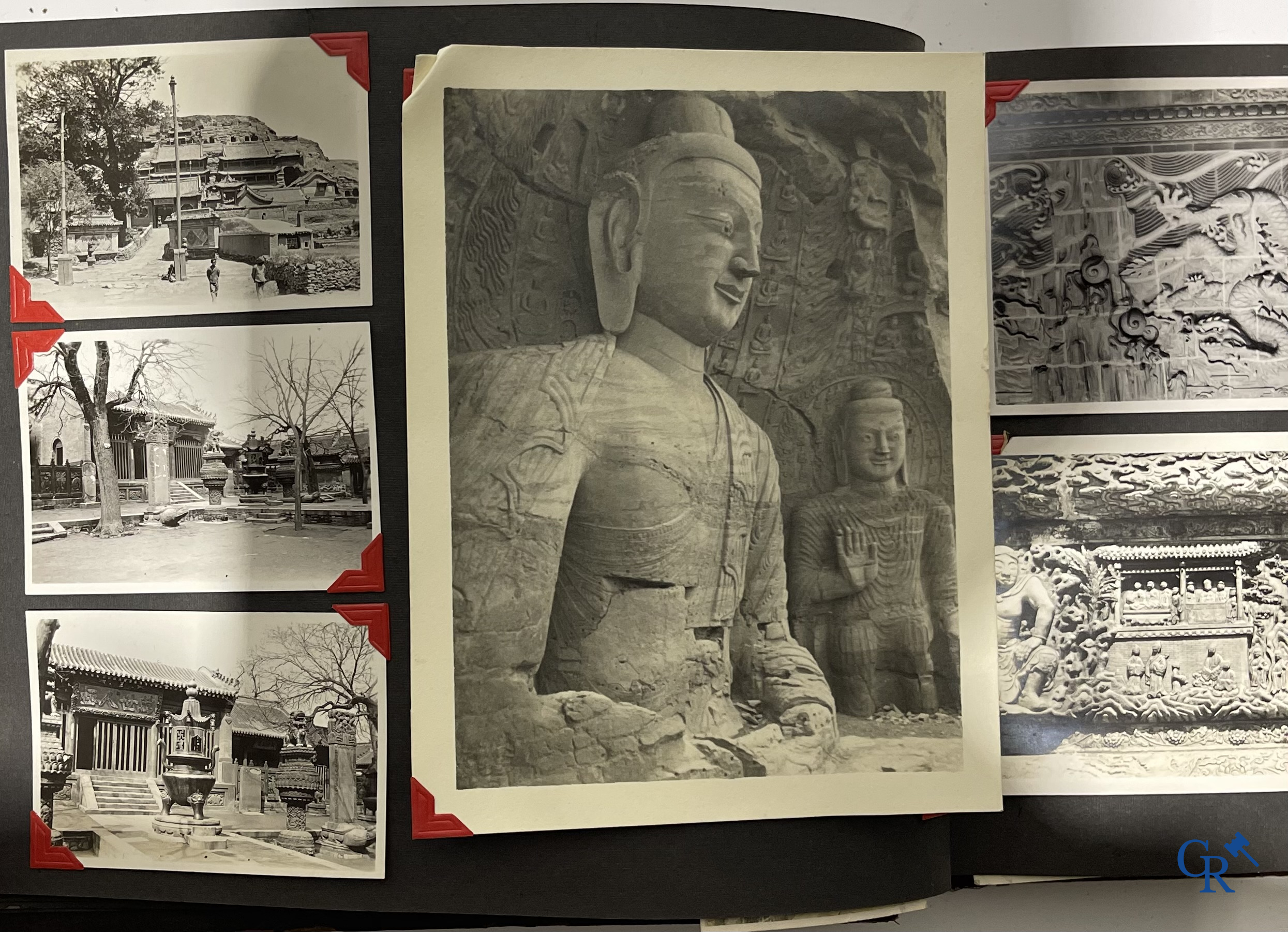 Aziatica, een belangrijk album met reisfoto's uit China. Onder andere Datong, Peking, Beijing, Hohhot, enz. Circa 1900.