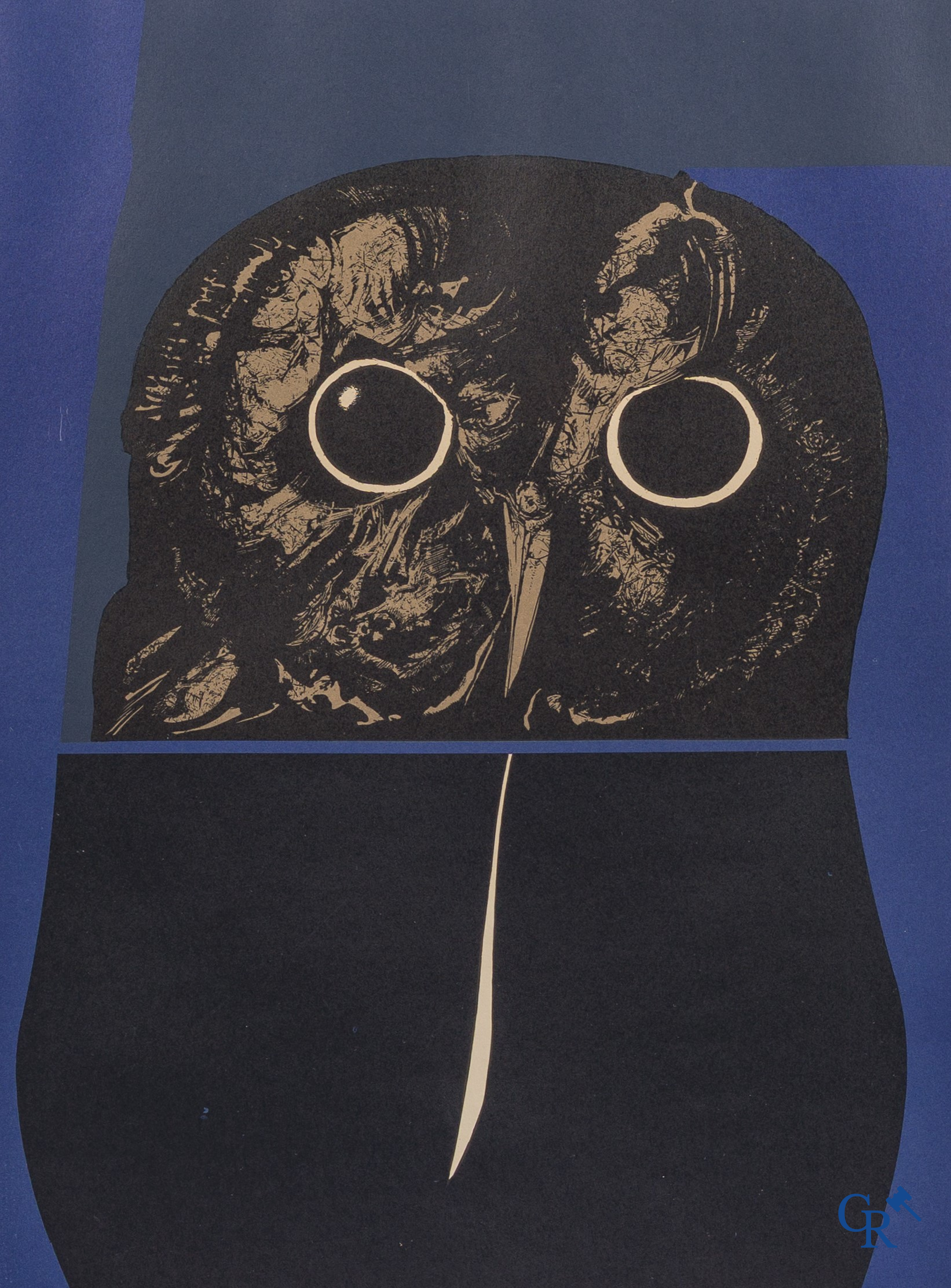 Octave Landuyt (1922-2024), "Looking into the night 2" Colour lithography on Lana paper. 50/80. Signed lower right.