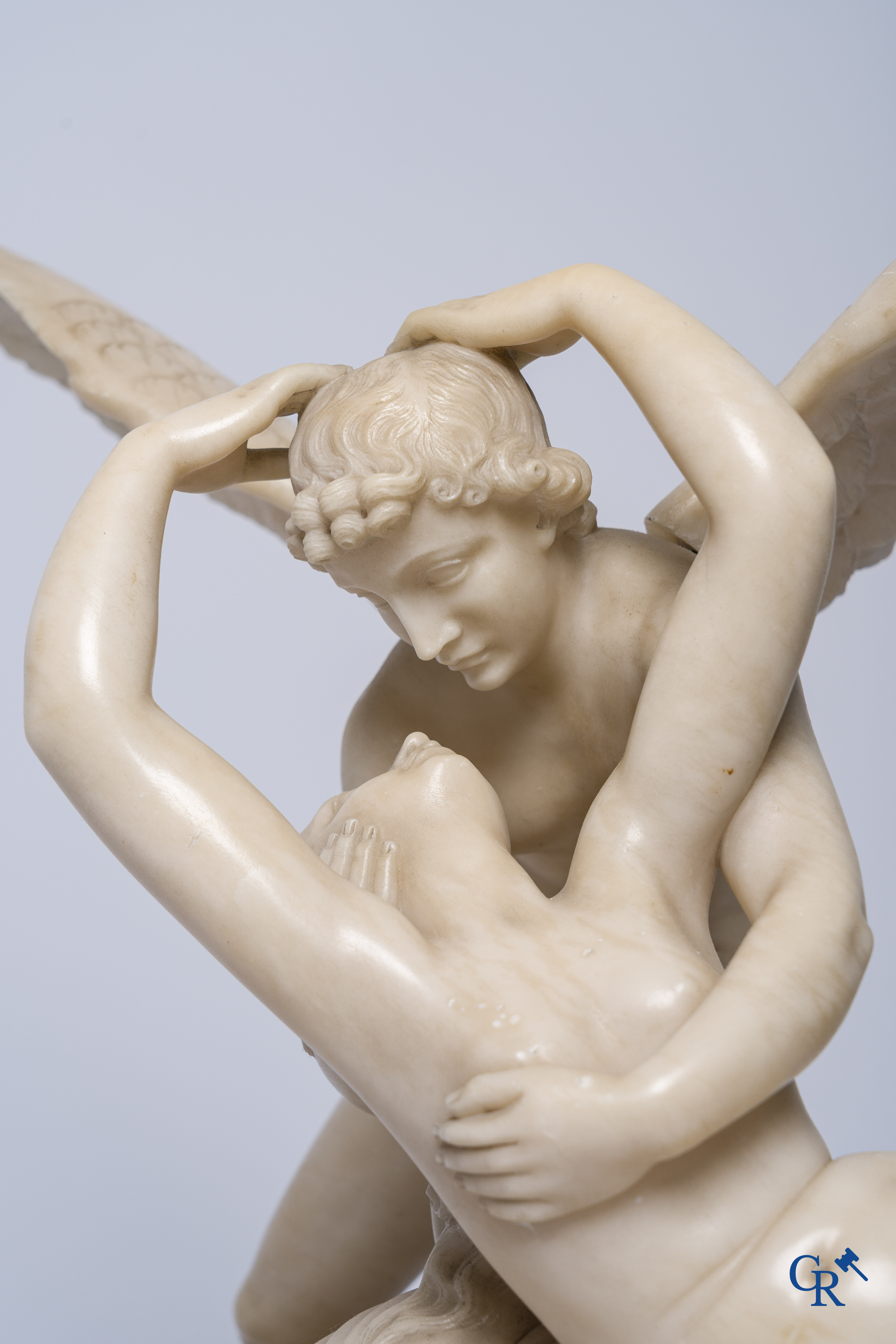 Antonio Canova (d'après) Albast. Psyché ranimée par le baiser de l'Amour. Vers 1920.