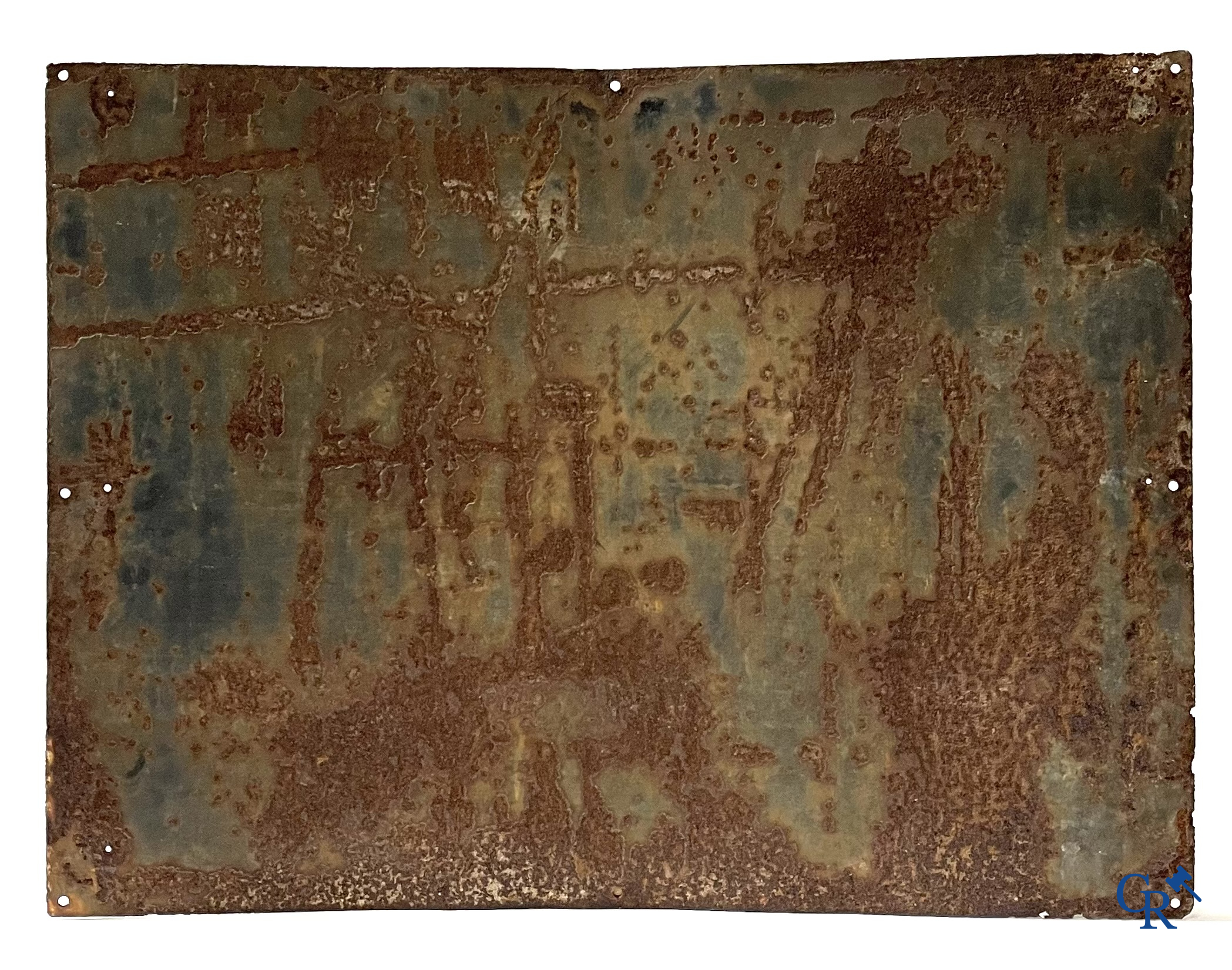 Gladia sigaretten, enamel publicity sign with a gladiator in chariot. Dated 1928.