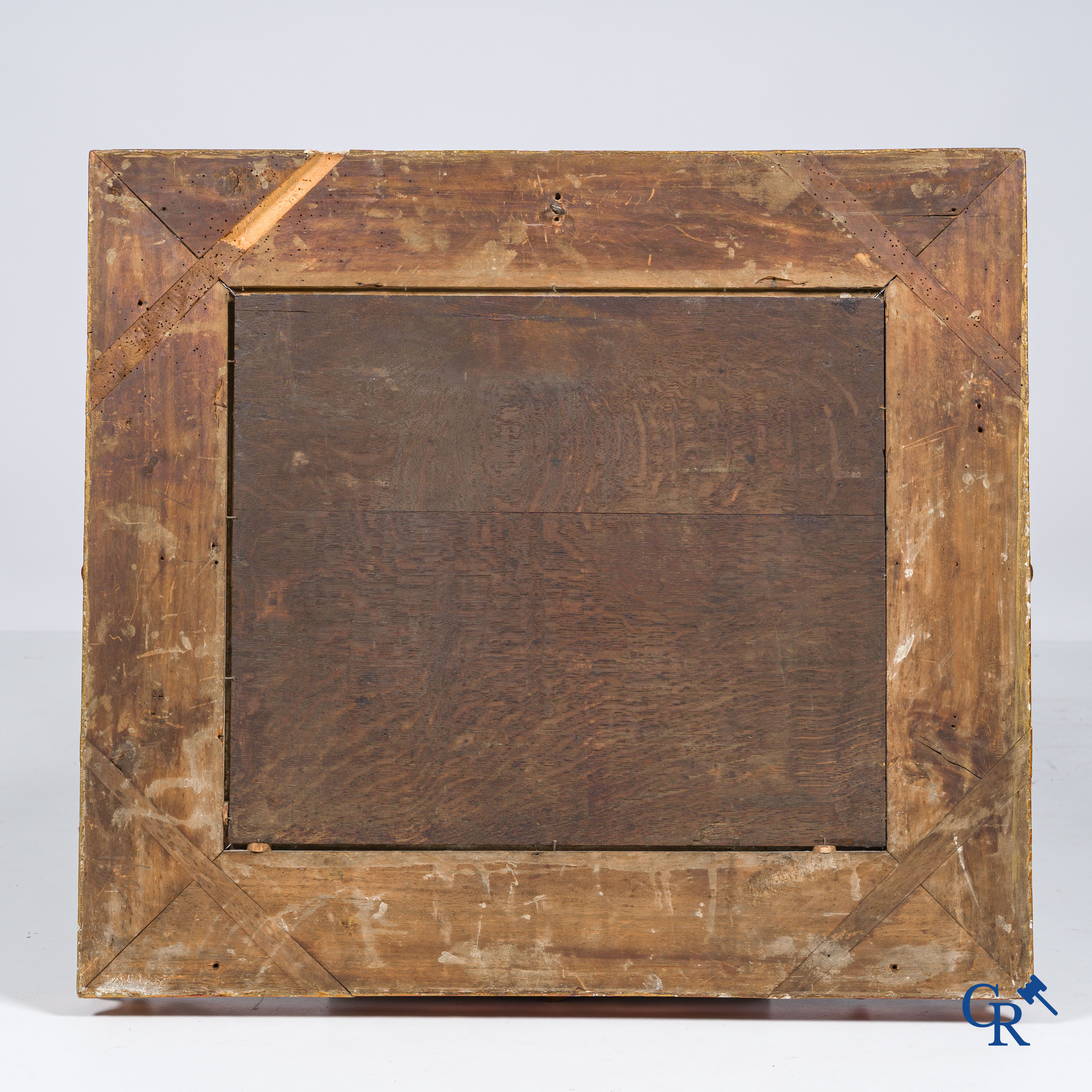 Basile De Loose (1809-1885) "The Village festival" Oil on panel in gilded frame. Signed B. De Loose fecit 1834.