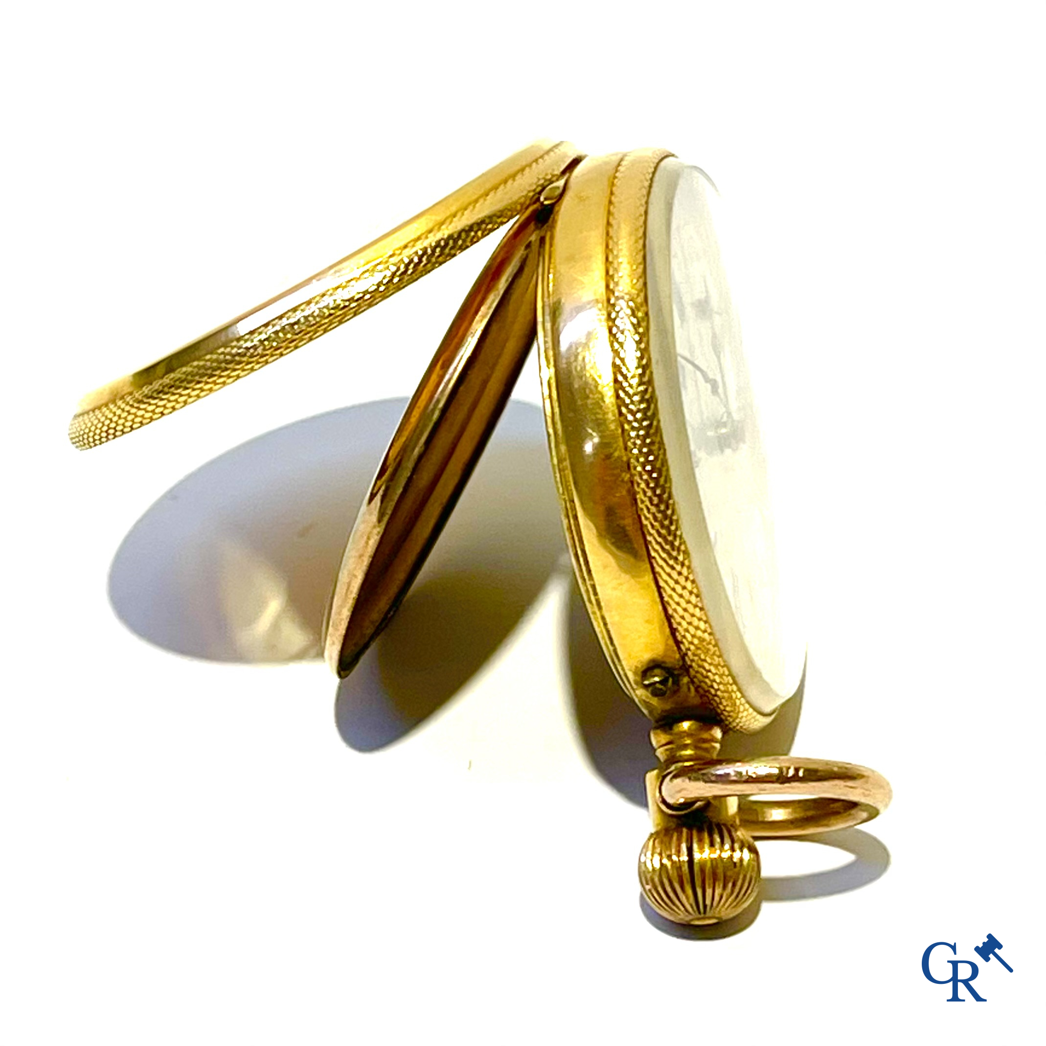 Pateck, Genève. Een zakhorloge in goud 750°/00. Genummerd 7950. Zwitsers werk.