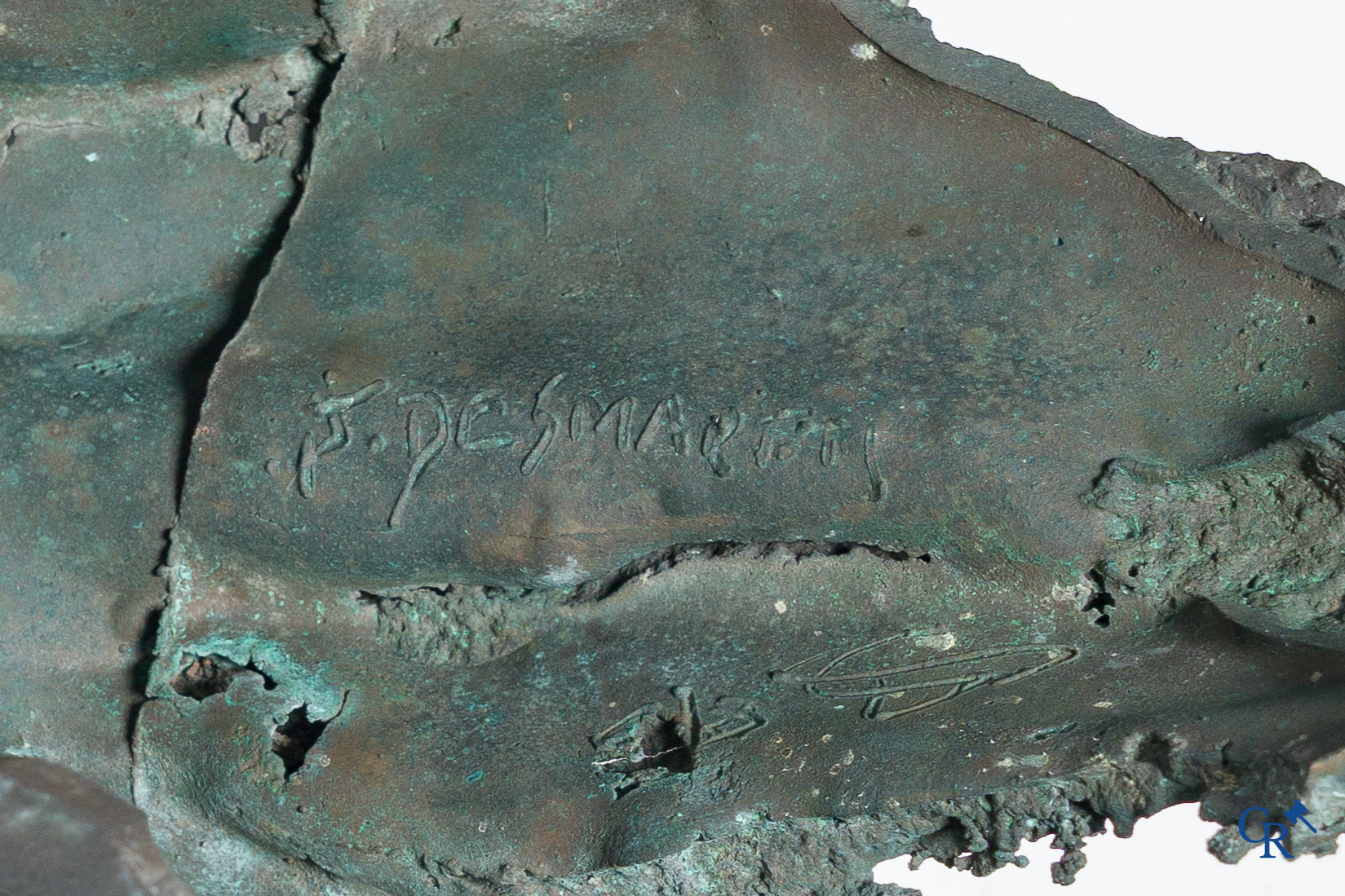 Jan Desmarets (1961) (*) Bronze, An imposing goose and a heron in patinated bronze. Signed.