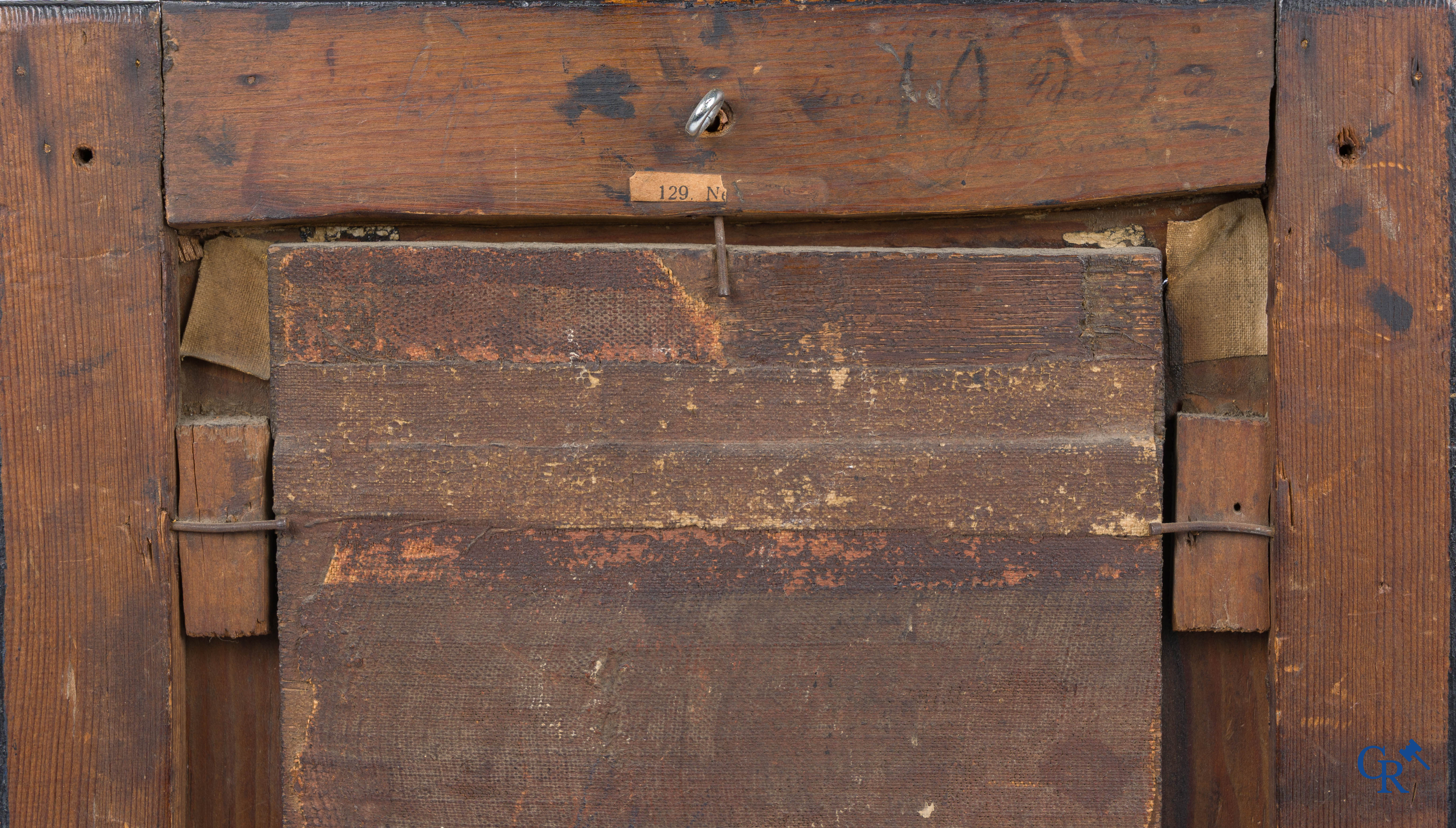 Schilderij, olie op paneel. Fragment van een groter schilderij. 17e eeuw.