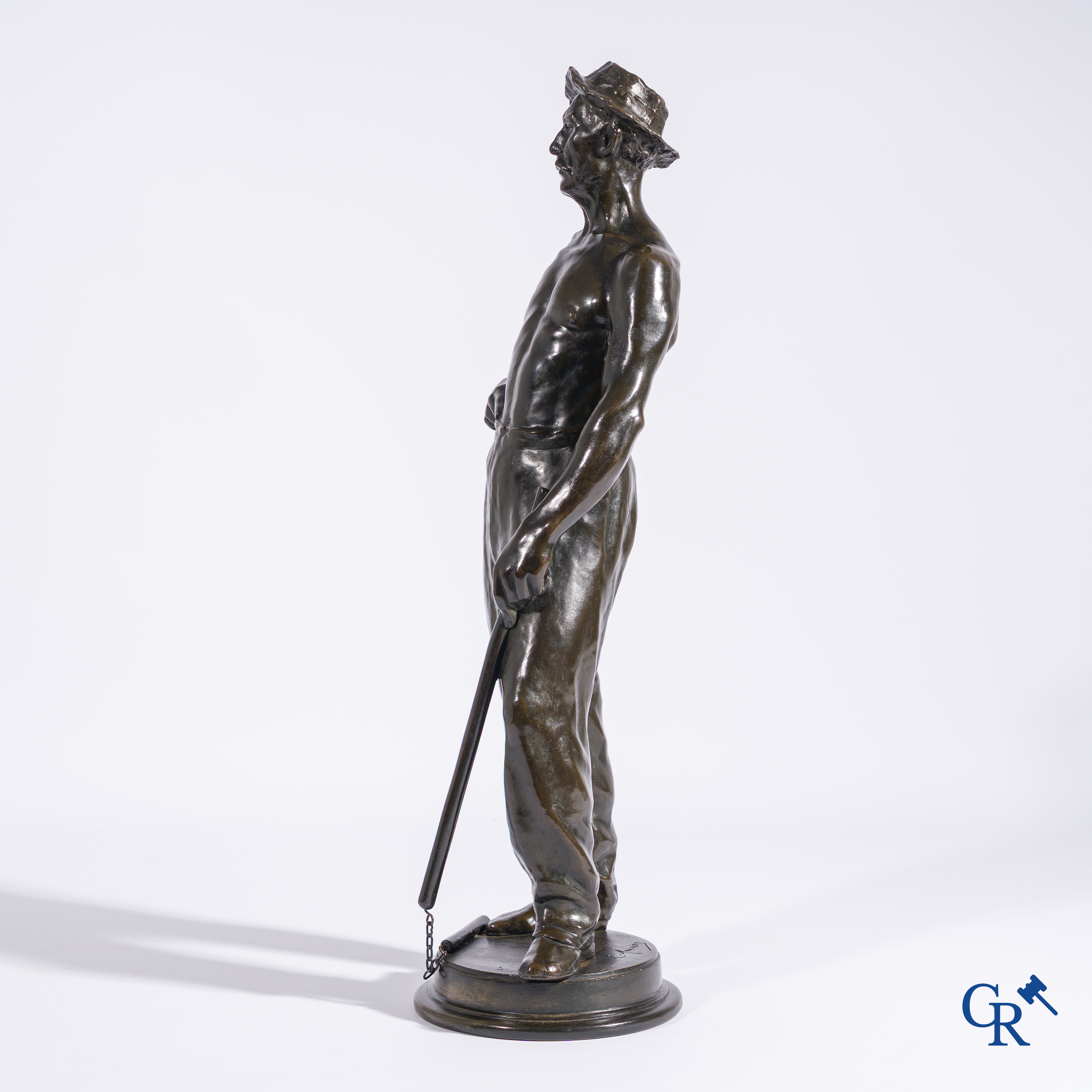Constantin Emile Meunier (1831-1905) (*) Finely worked bronze with brown patina, Signed C. Meunier.